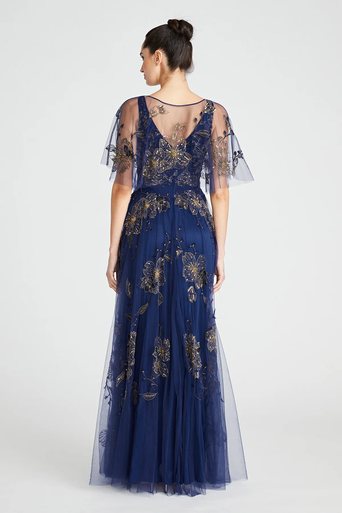 Jaylee Beaded Capelet Gown - Image 2