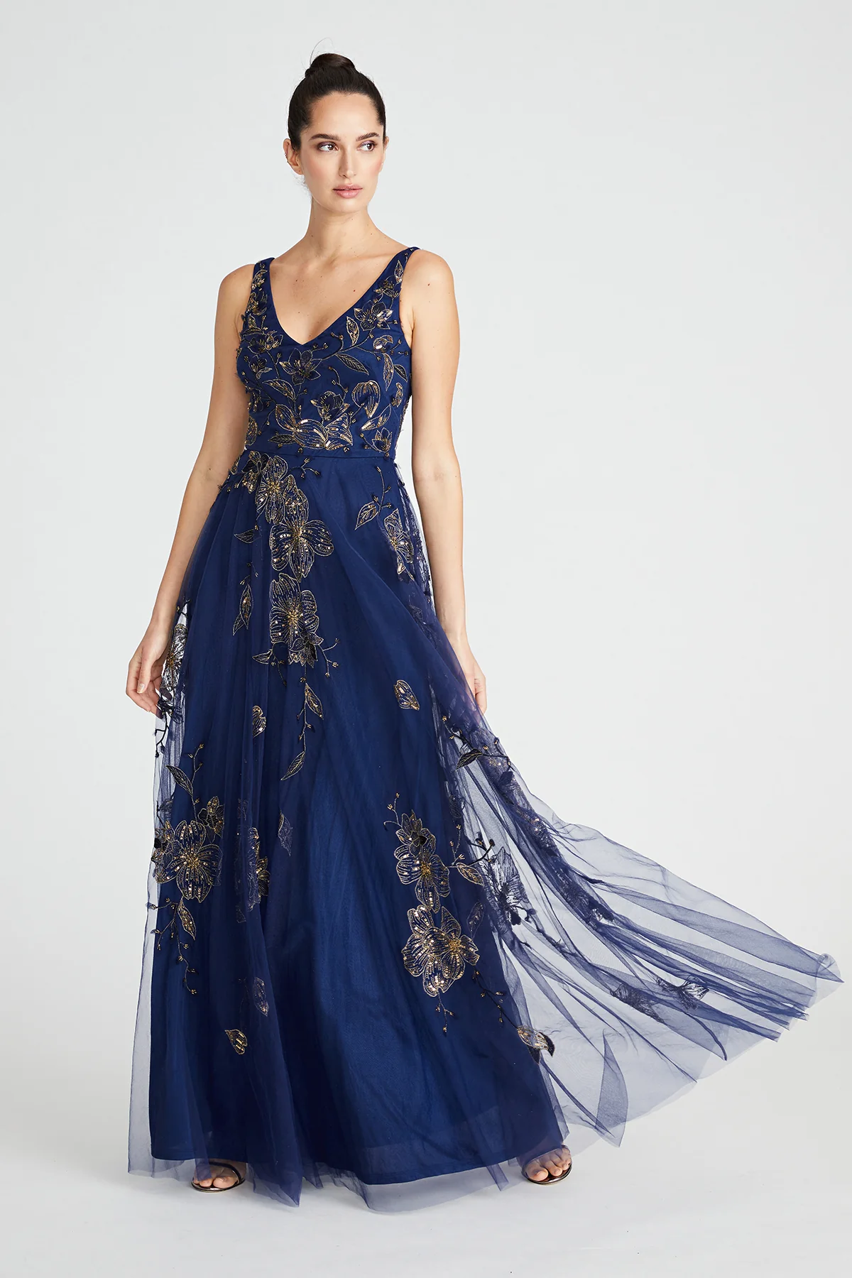Jaylee Beaded Capelet Gown - Image 5