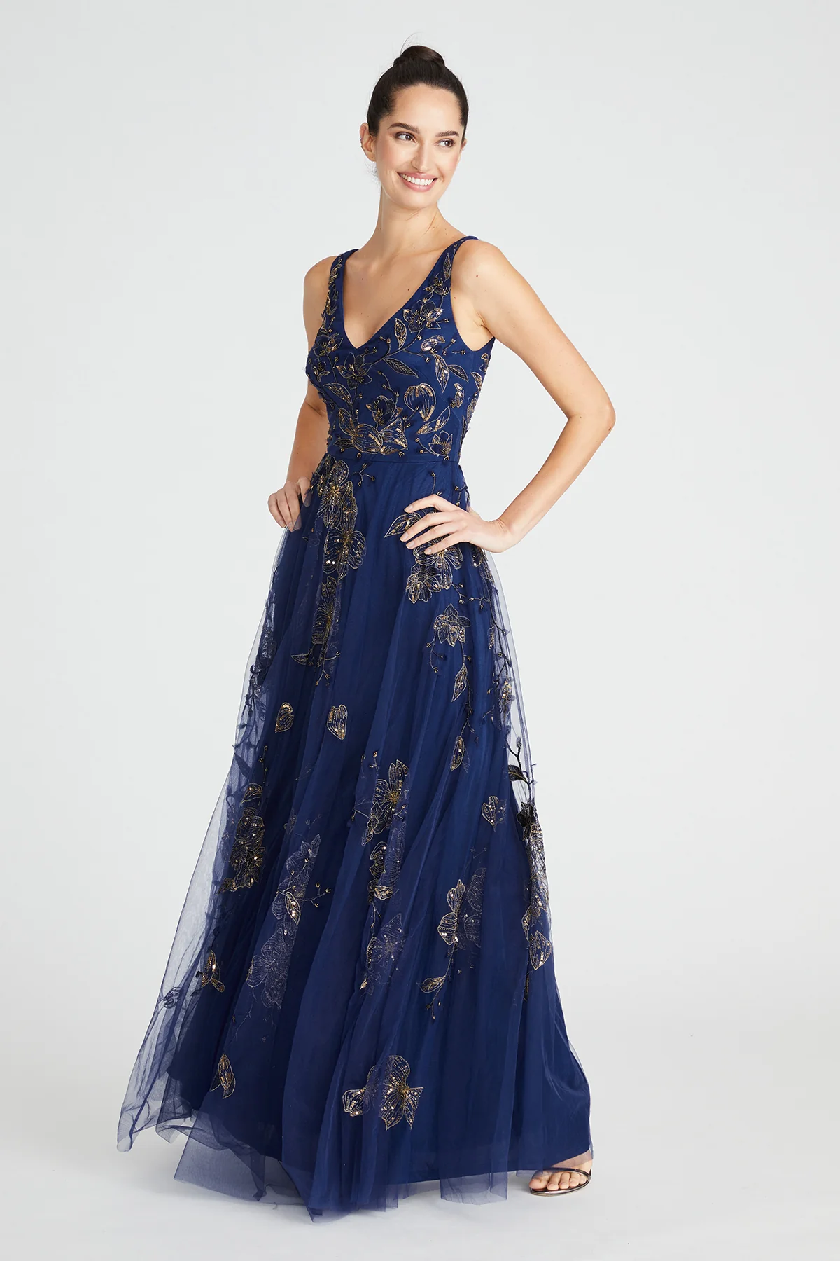 Jaylee Beaded Capelet Gown - Image 7
