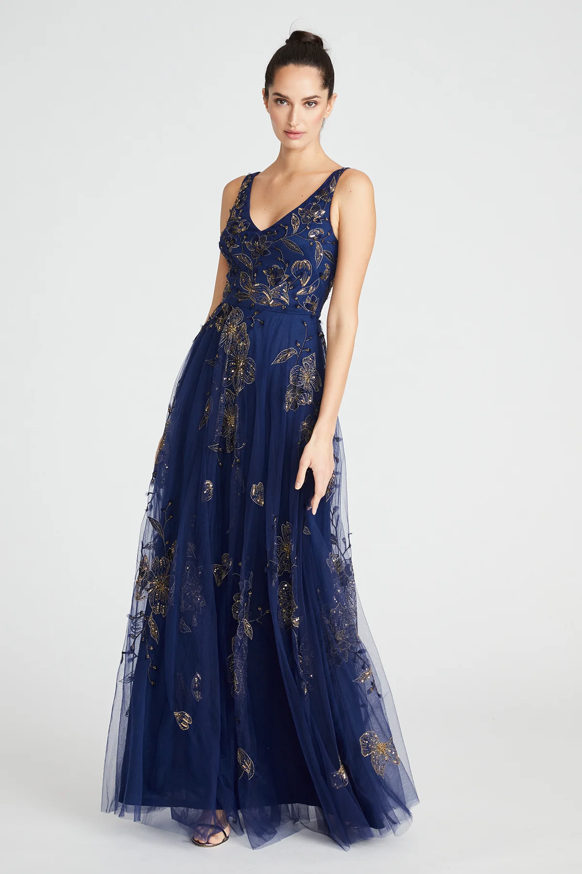 Jaylee Beaded Capelet Gown - Image 9