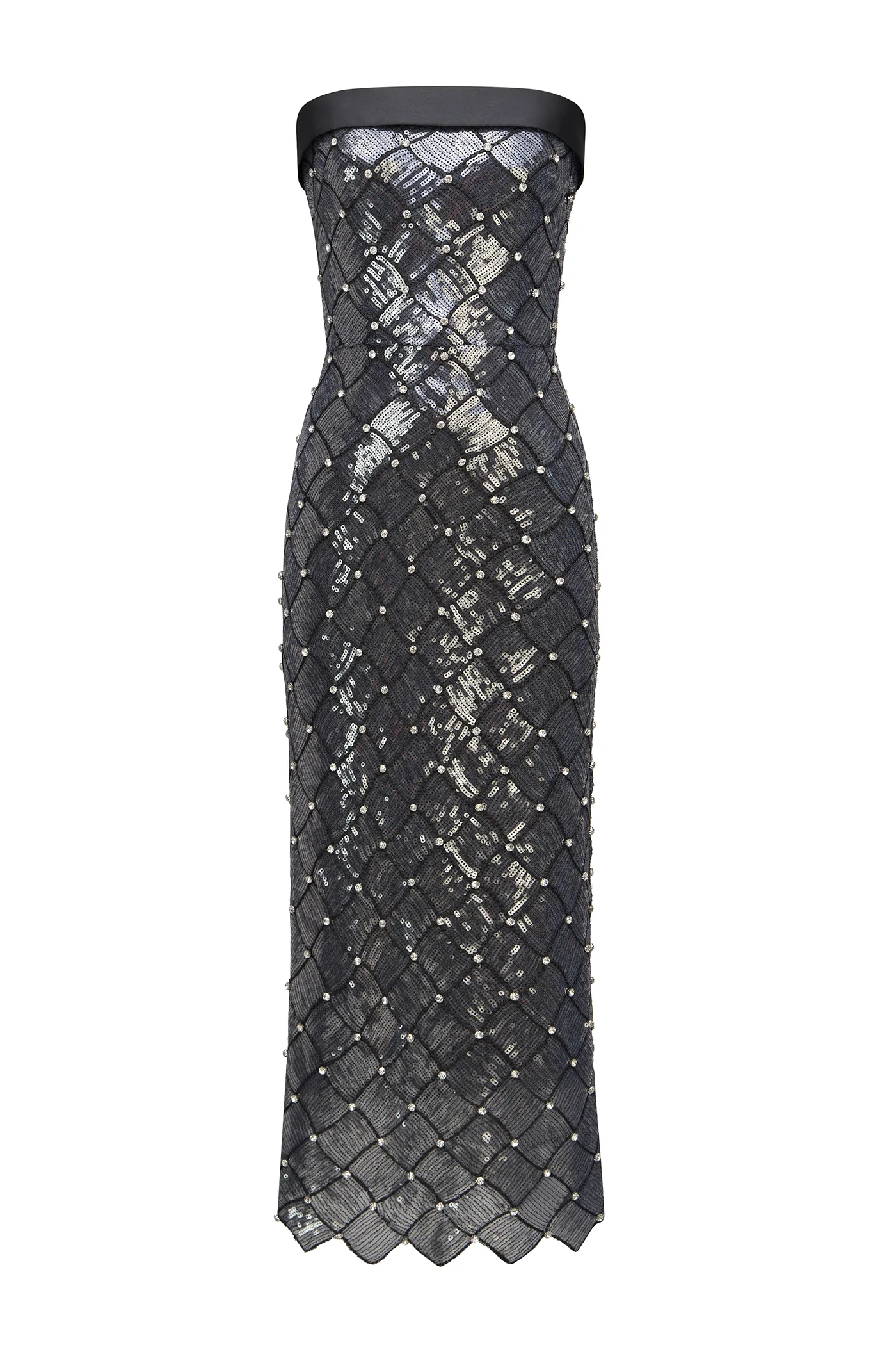 Jewel Strapless Sequin Dress - Image 10