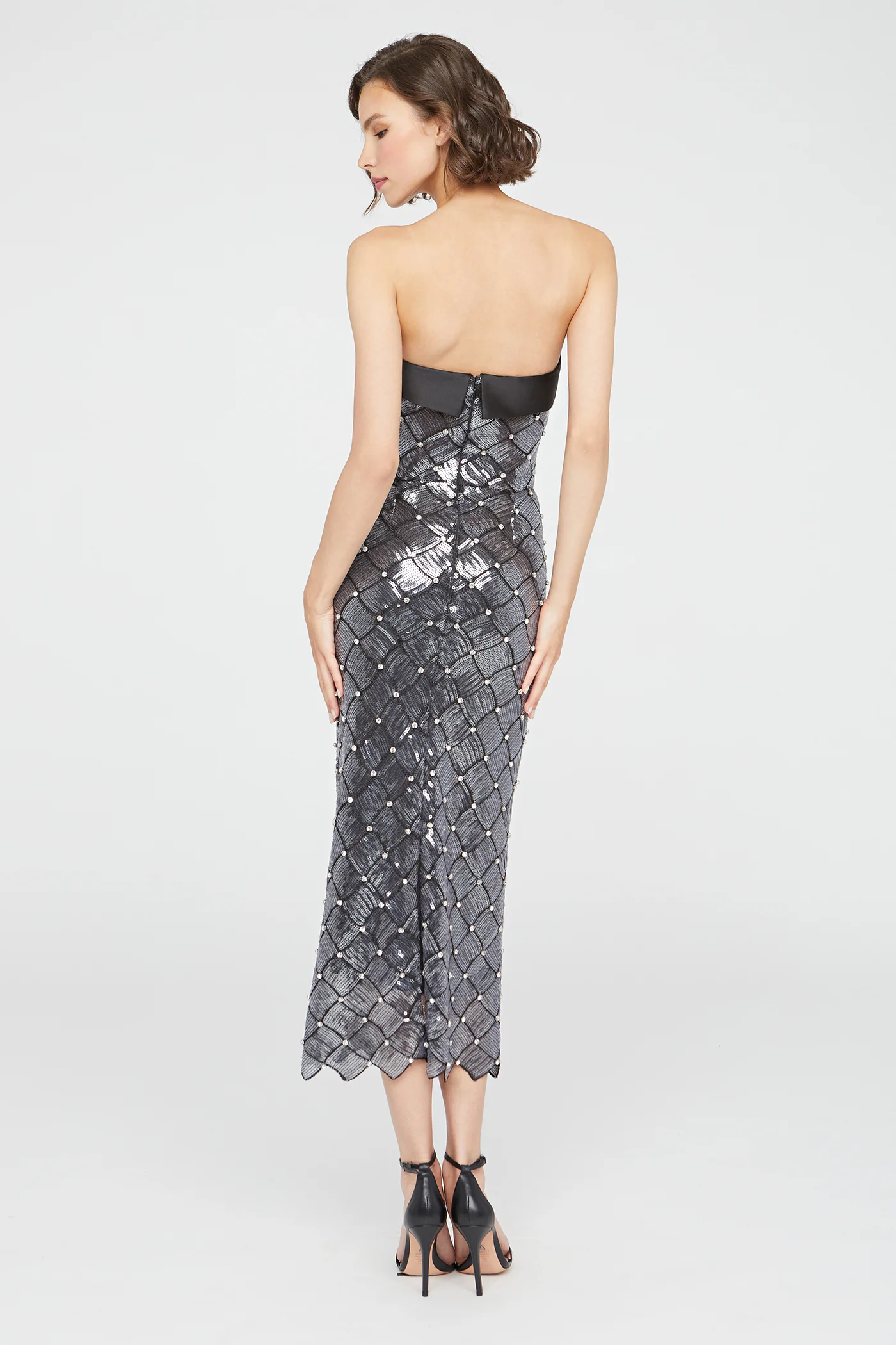 Jewel Strapless Sequin Dress - Image 2