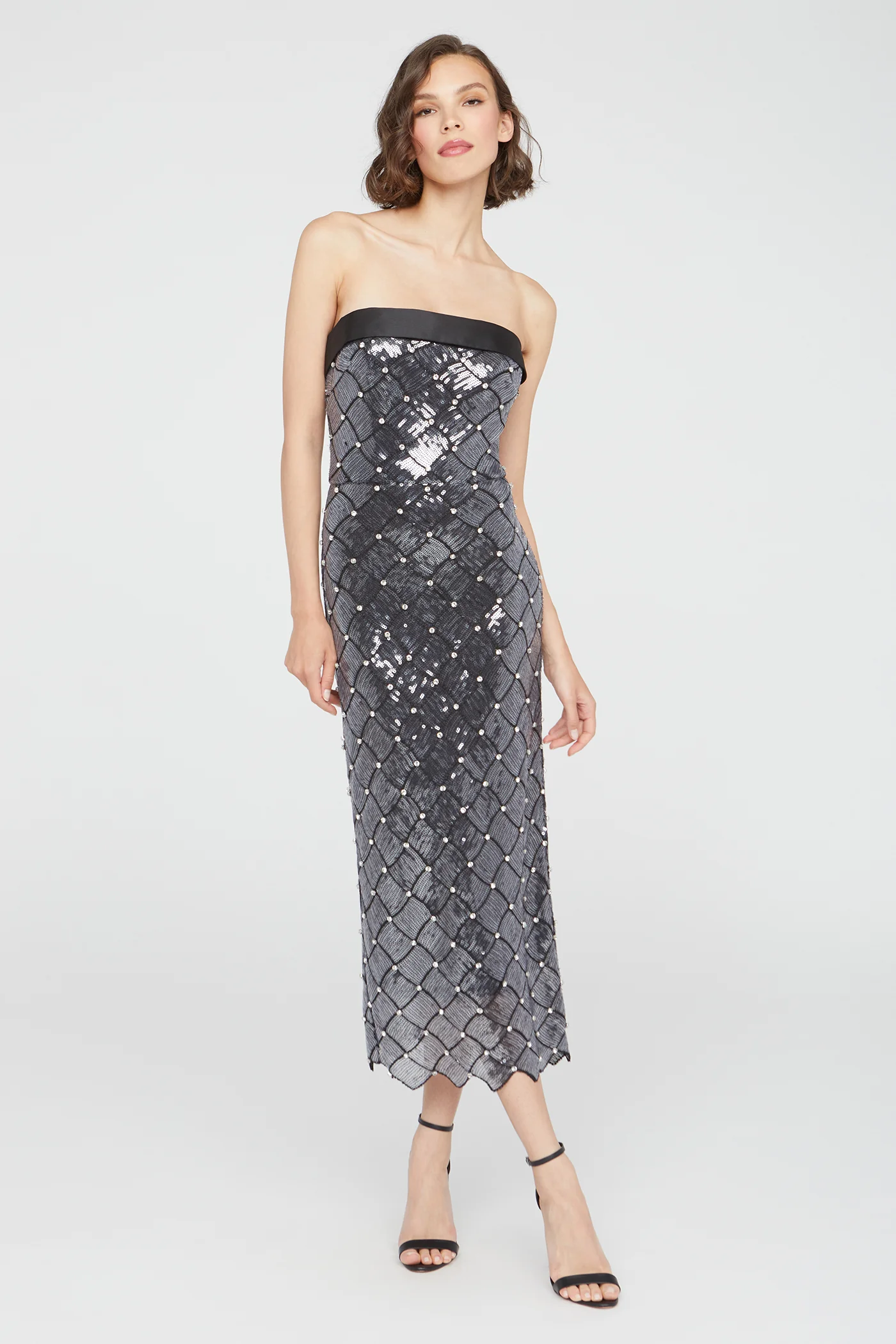 Jewel Strapless Sequin Dress - Image 6