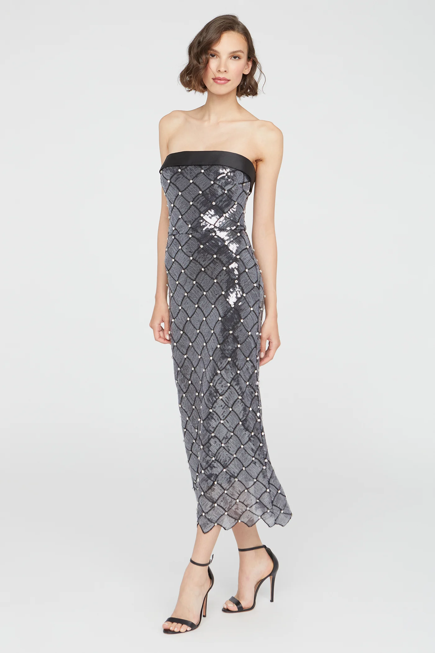 Jewel Strapless Sequin Dress - Image 7