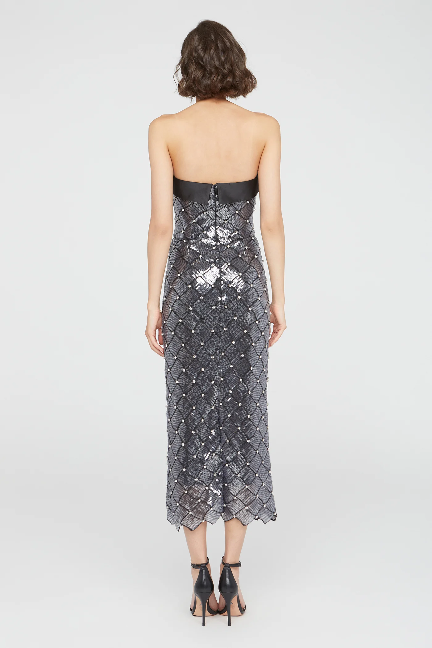 Jewel Strapless Sequin Dress - Image 8