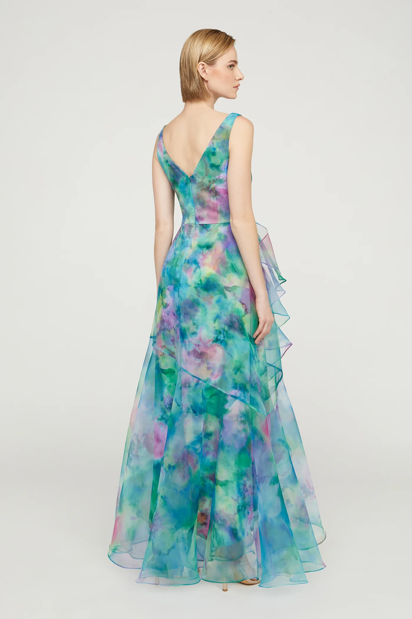 Karen Organza V Neck Gown - Image 7