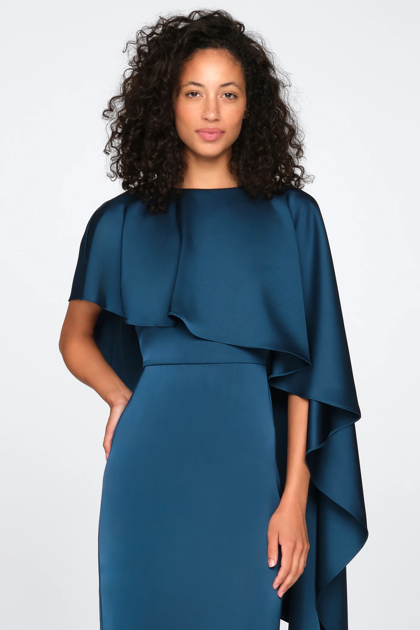 Karis Cape Column Gown - Image 4