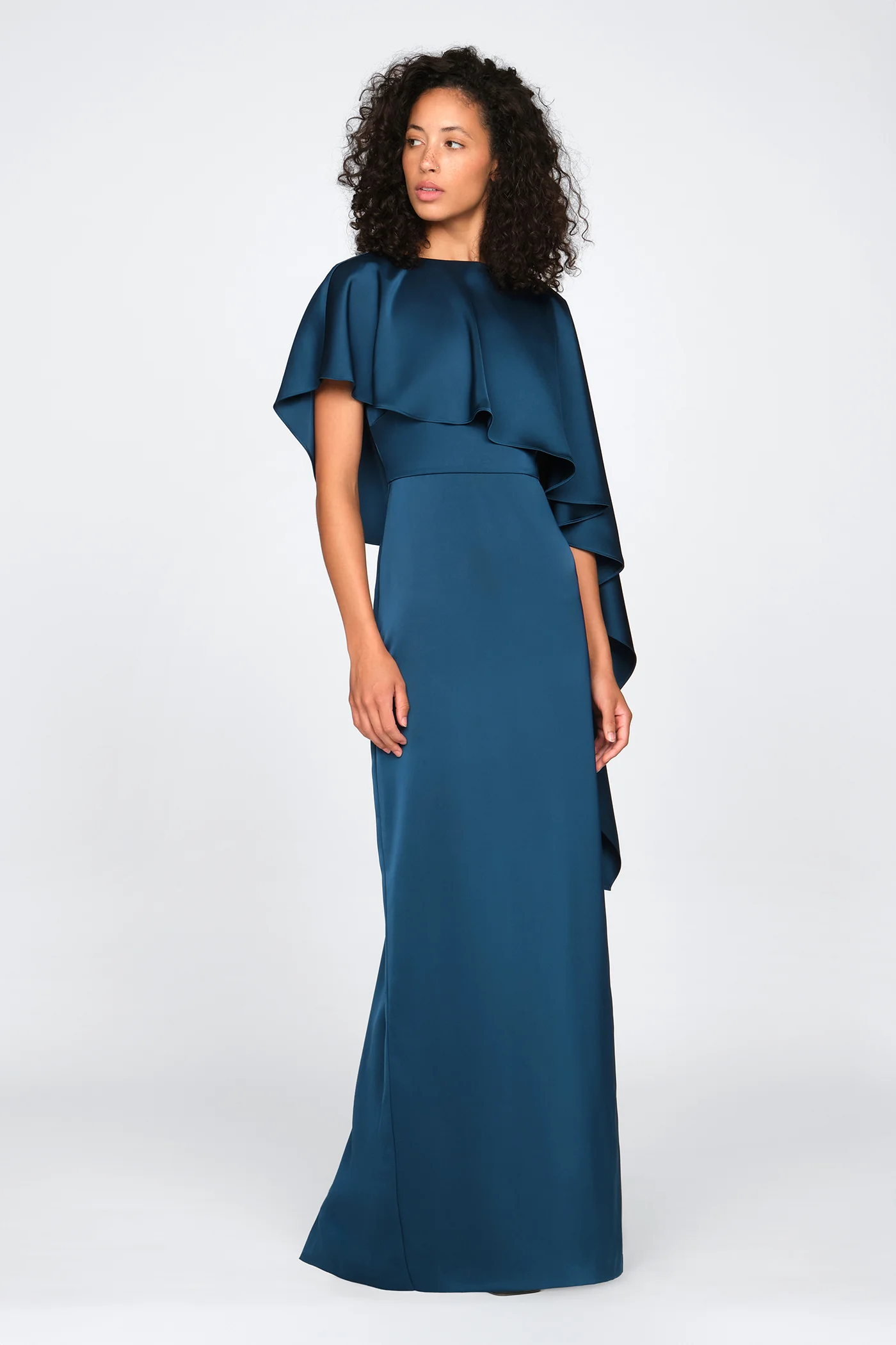 Karis Cape Column Gown - Image 8