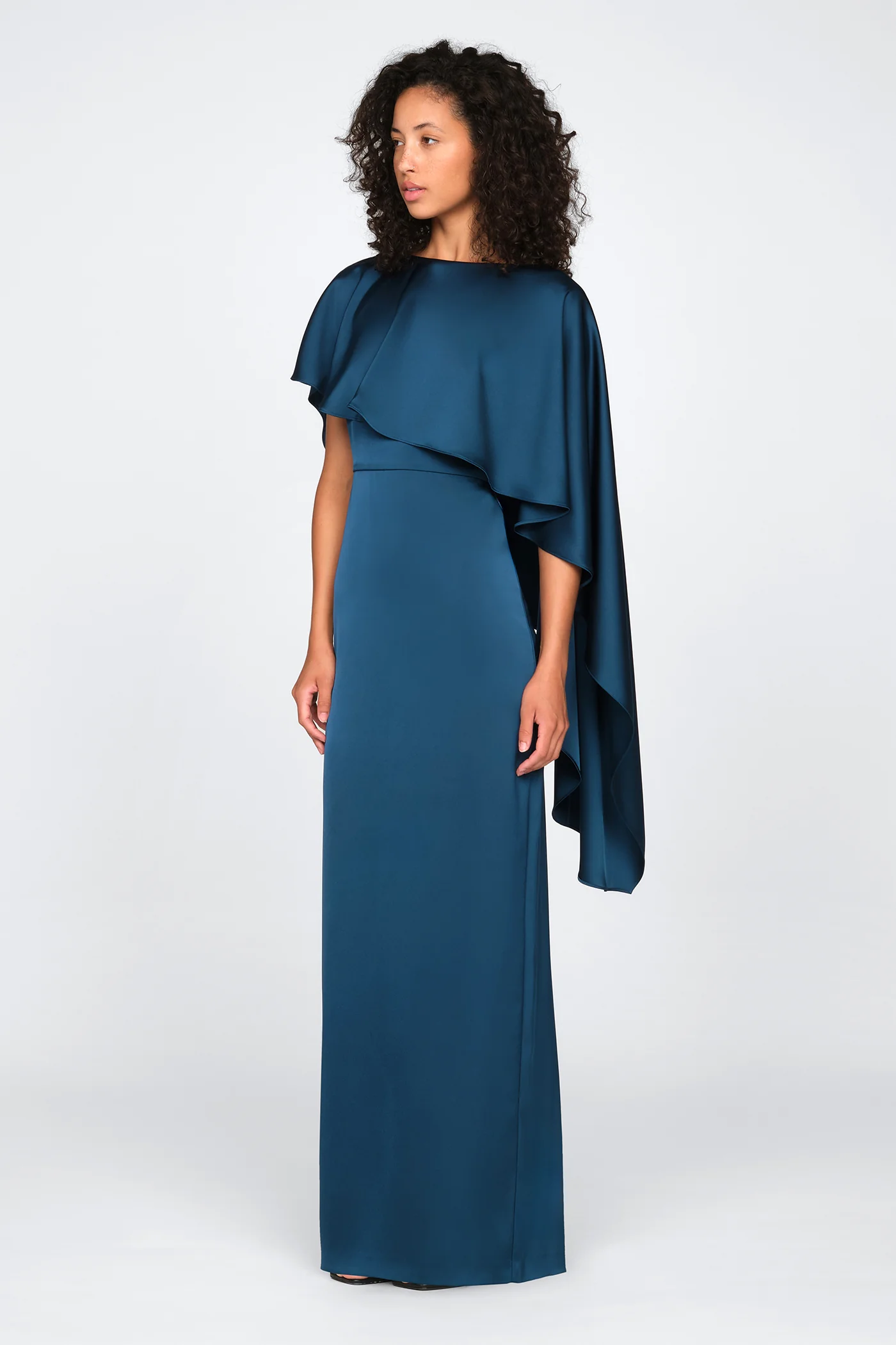 Karis Cape Column Gown - Image 9