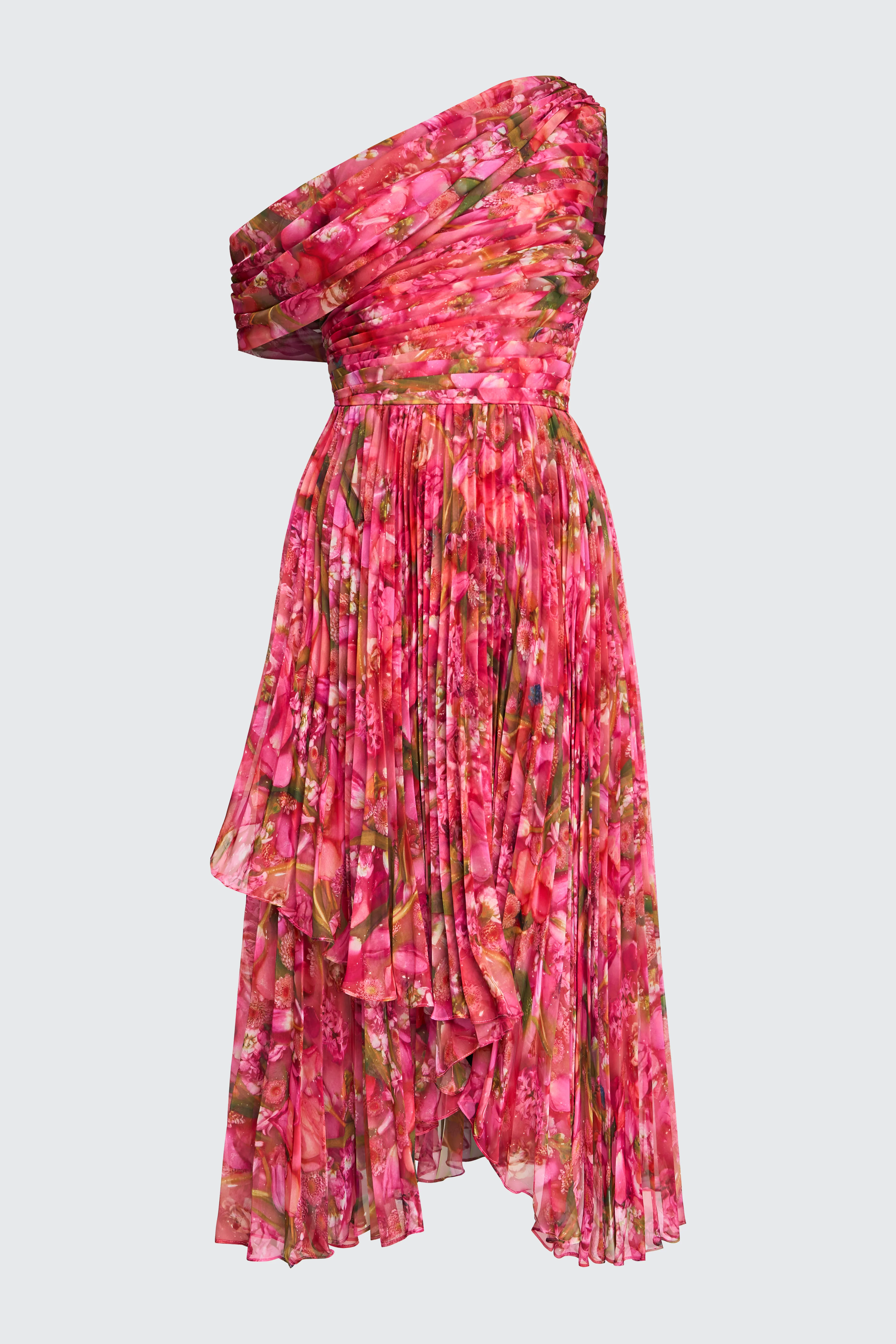 Katia Draped Chiffon Dress - Image 8