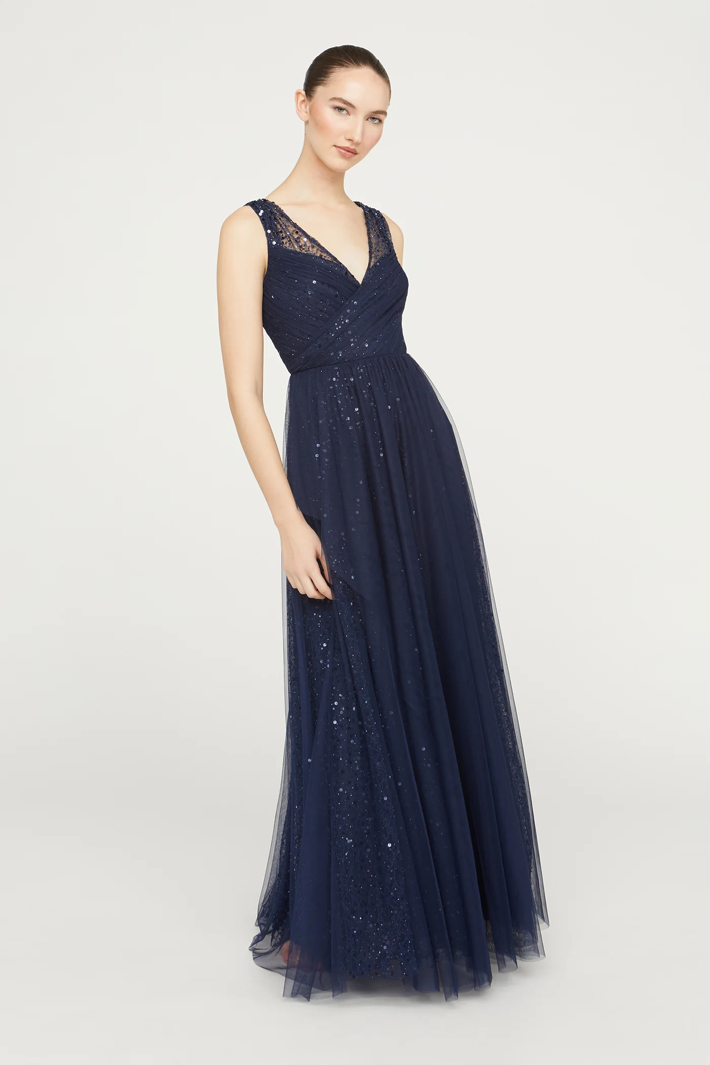 Kiana Beaded V Neck Gown - Image 3