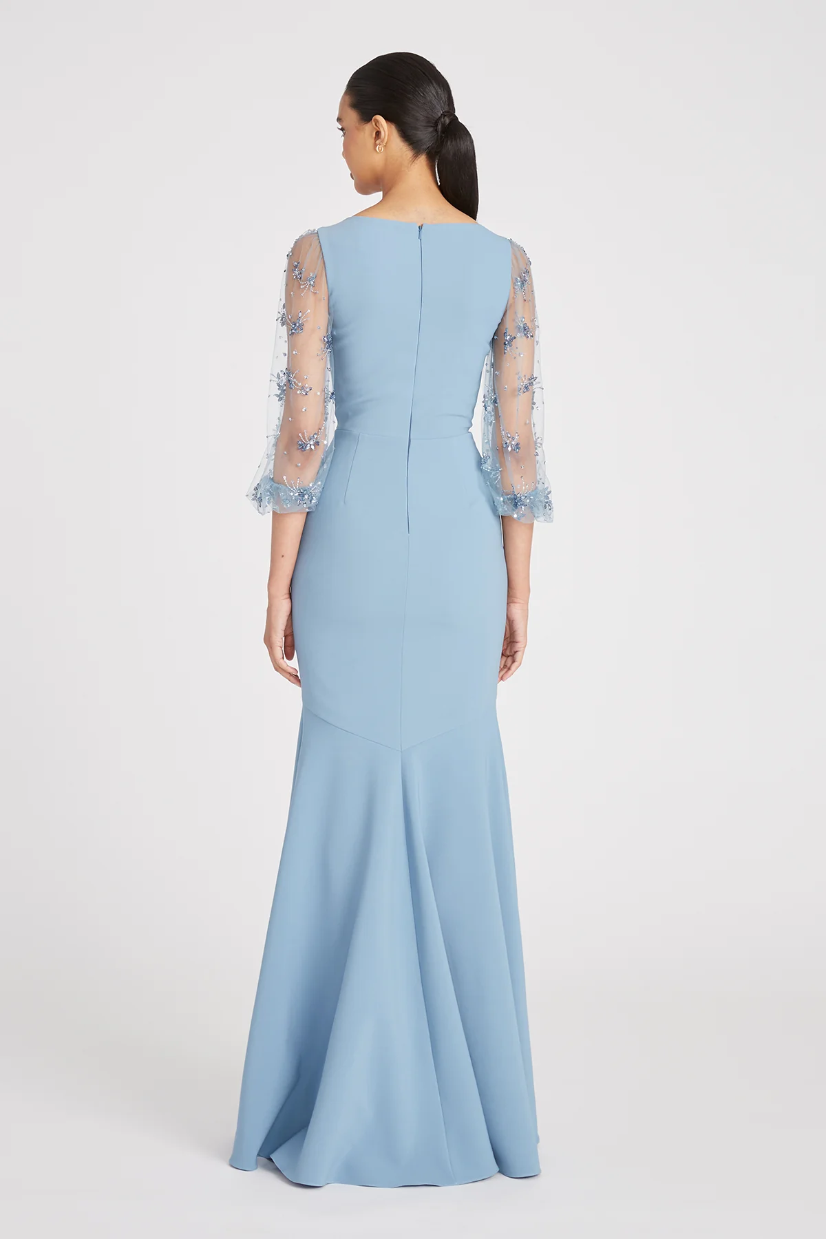 Kiera Beaded Puff Sleeve Gown - Image 2