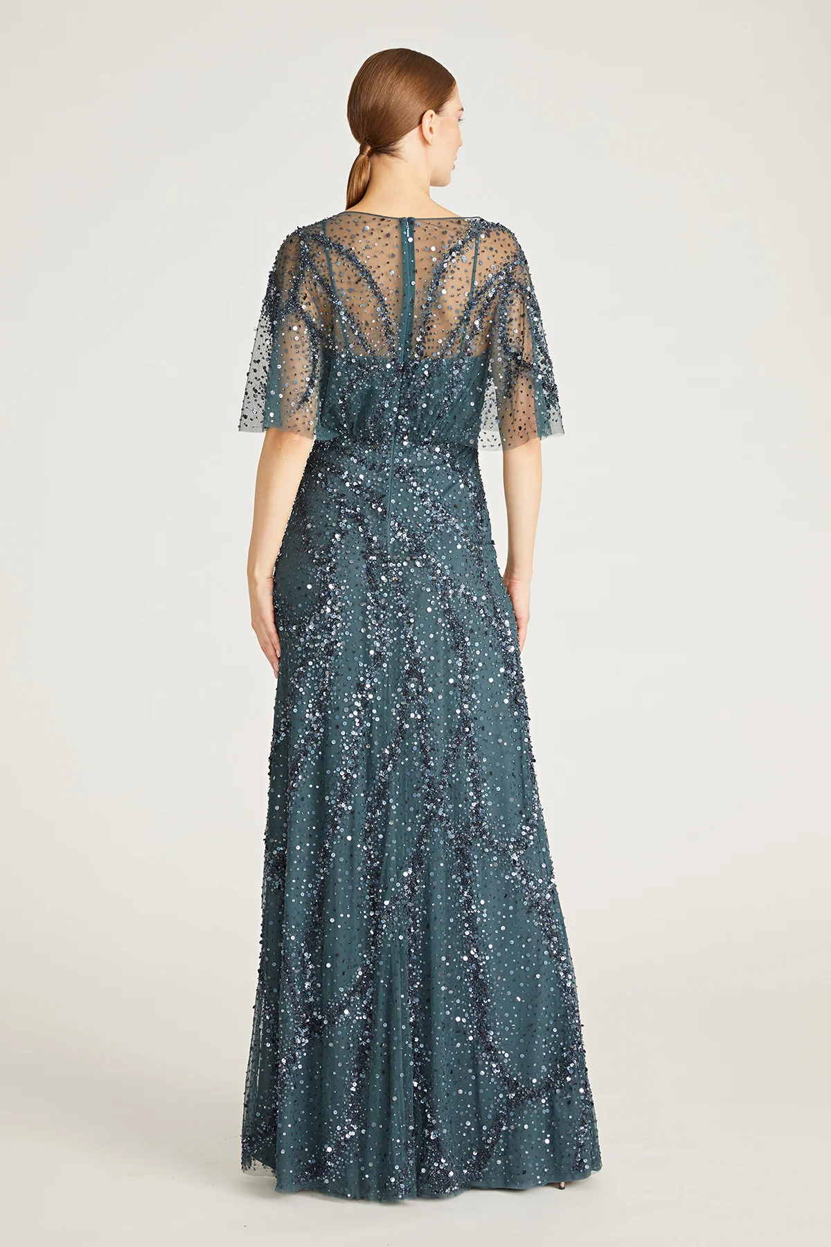 Lavinia Beaded Capelet Gown - Image 2