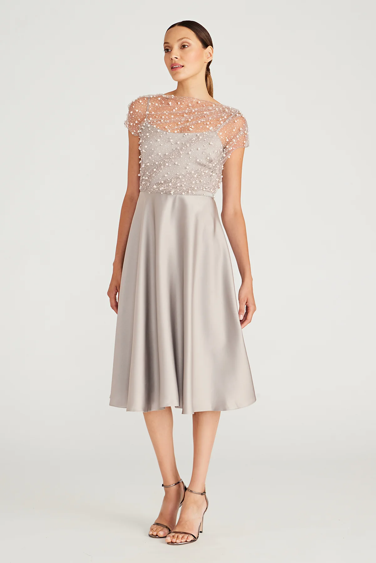 Lori Glimmer Satin Dress - Image 3
