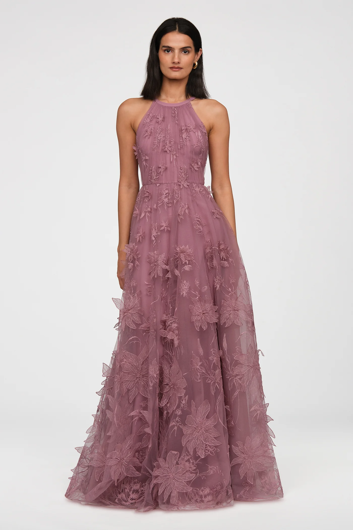 Lux Floral Embroidered Gown