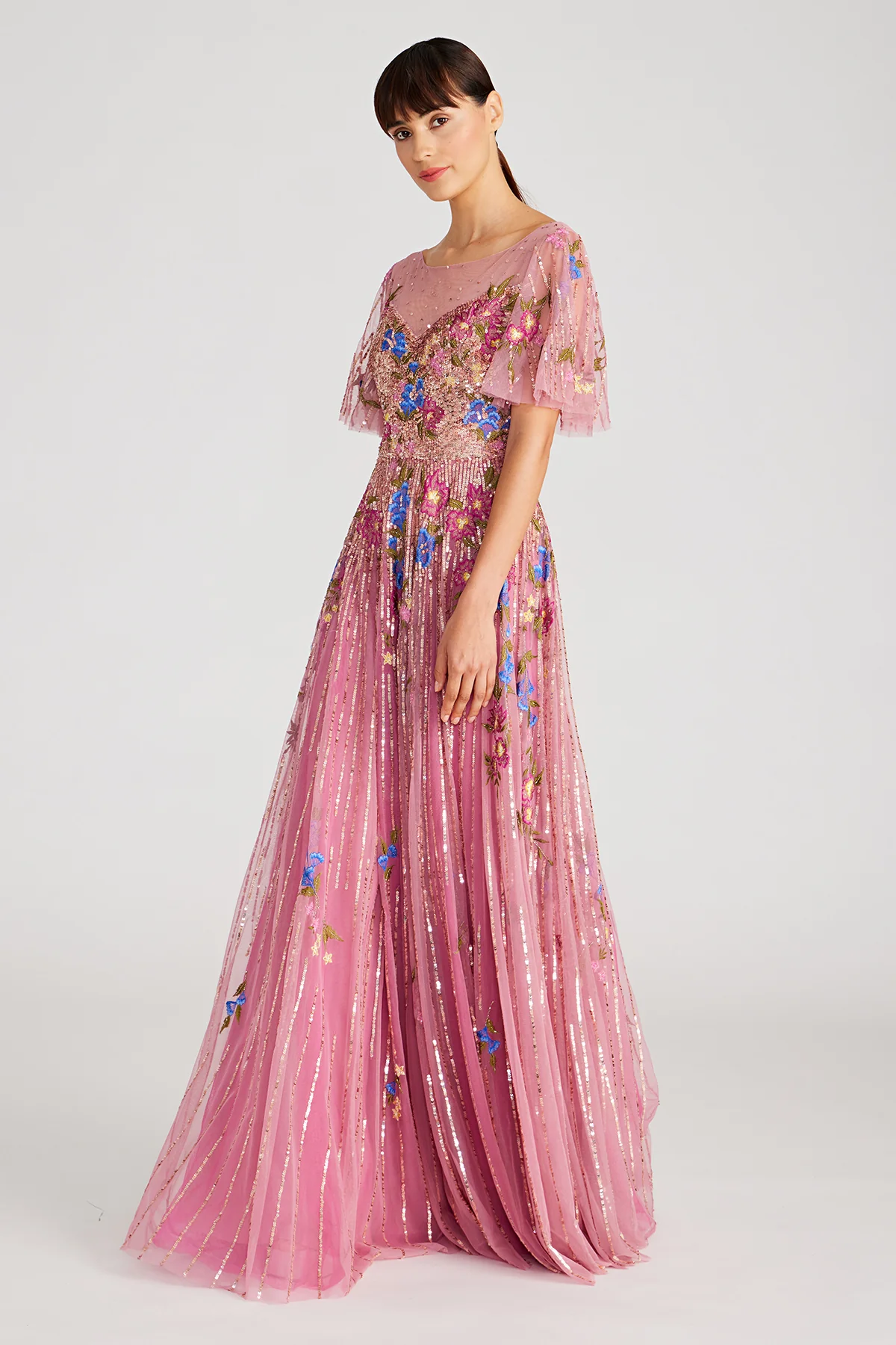 Maxine Bateau Neck Beaded Gown - Image 5