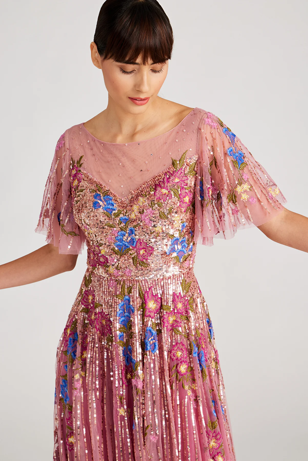 Maxine Bateau Neck Beaded Gown - Image 7
