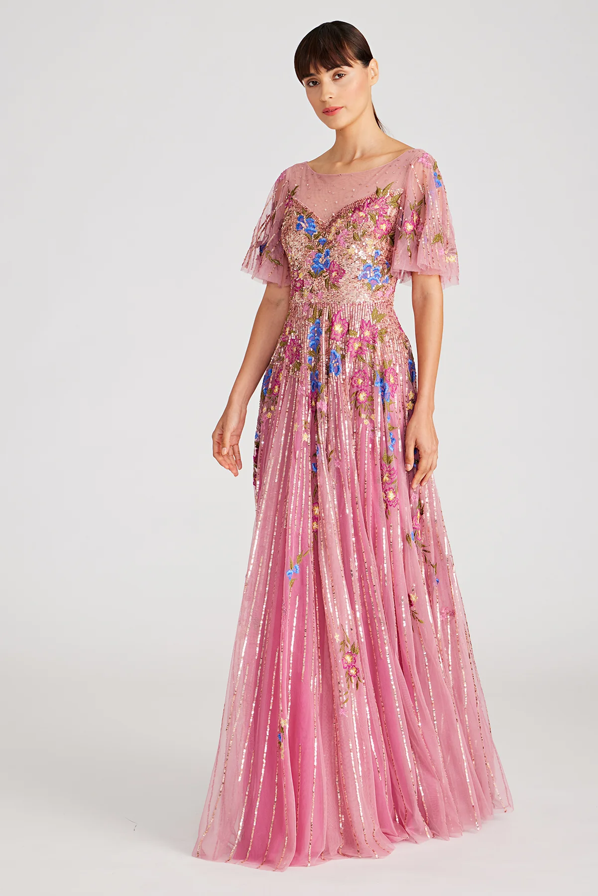 Maxine Bateau Neck Beaded Gown - Image 8