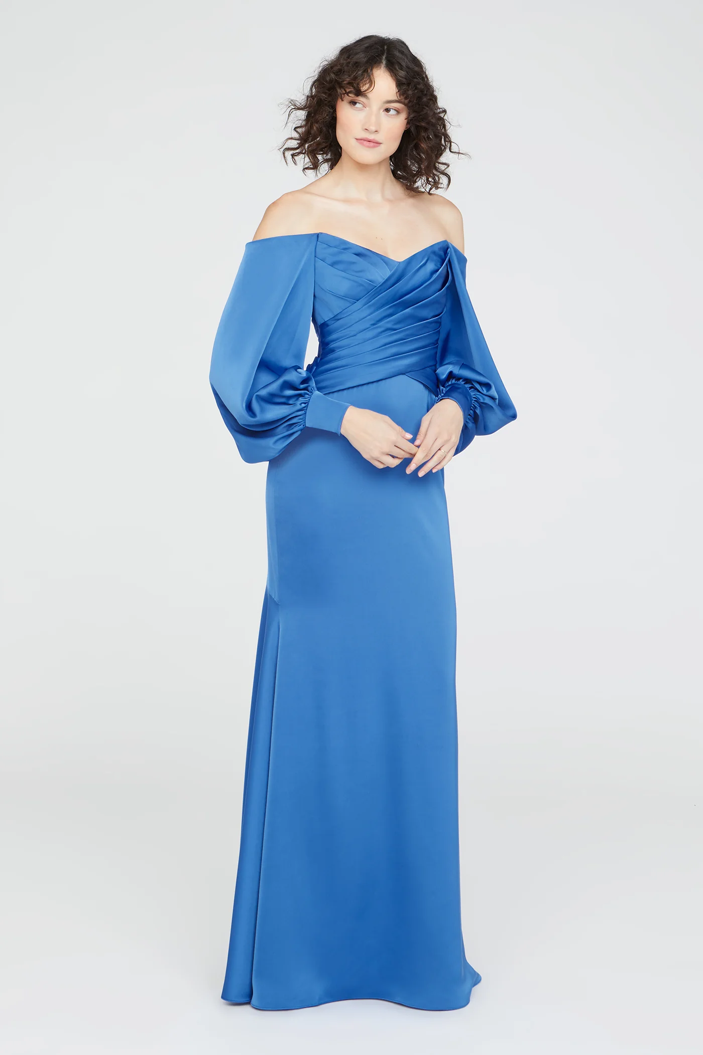 Milenia Draped Sleeve Gown - Image 3