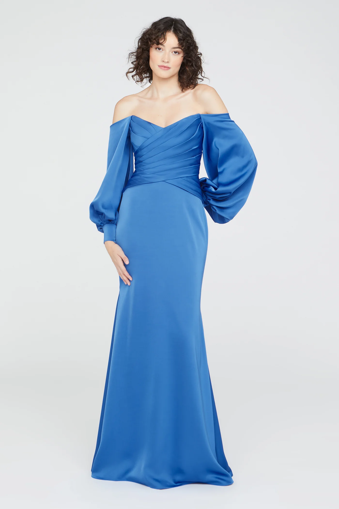Milenia Draped Sleeve Gown - Image 7