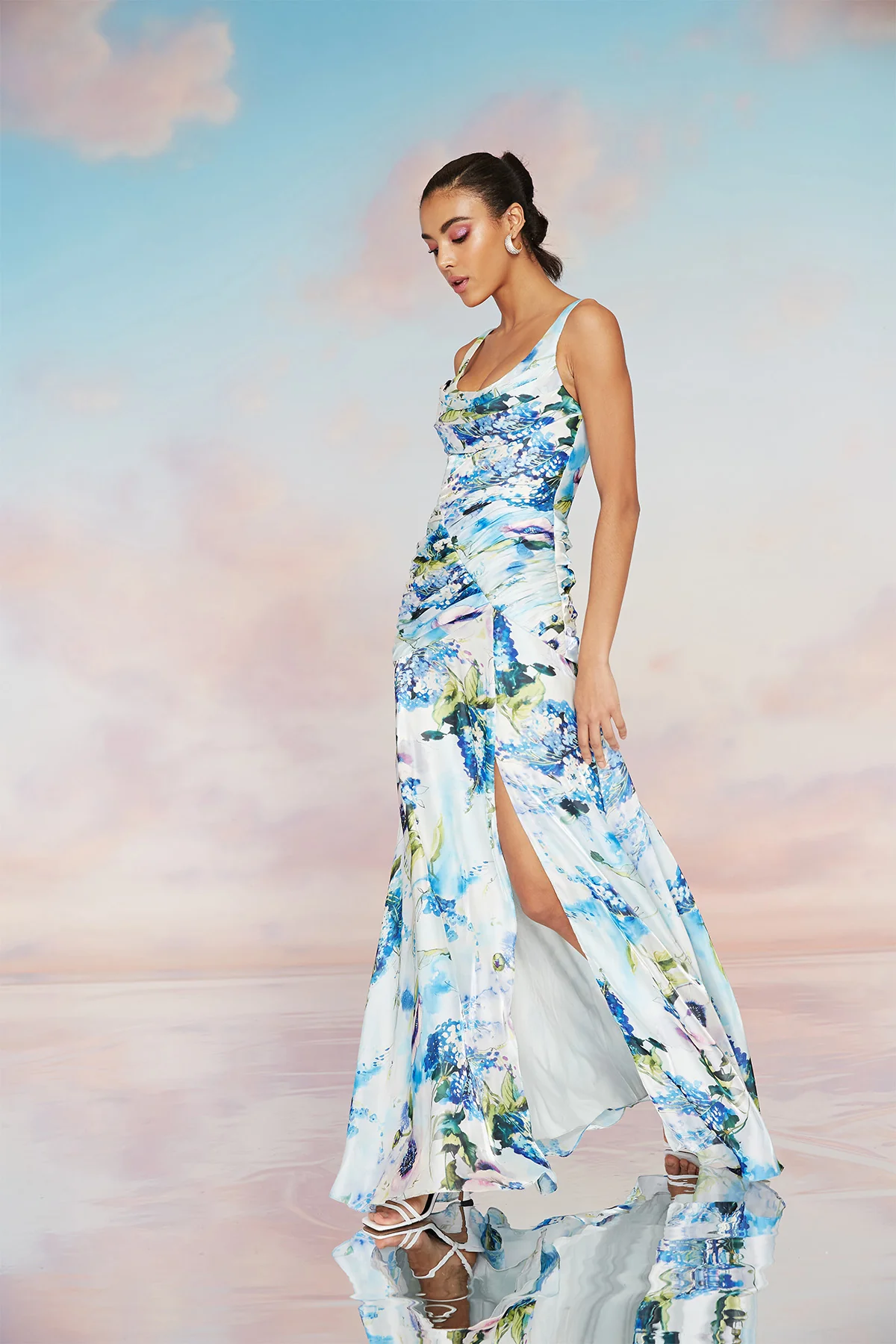 Mina Draped Liquid Gown - Image 2