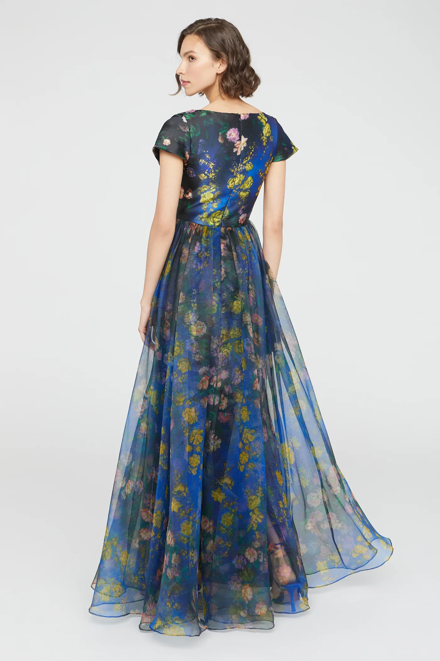 Nadia Draped V Neck Gown - Image 10