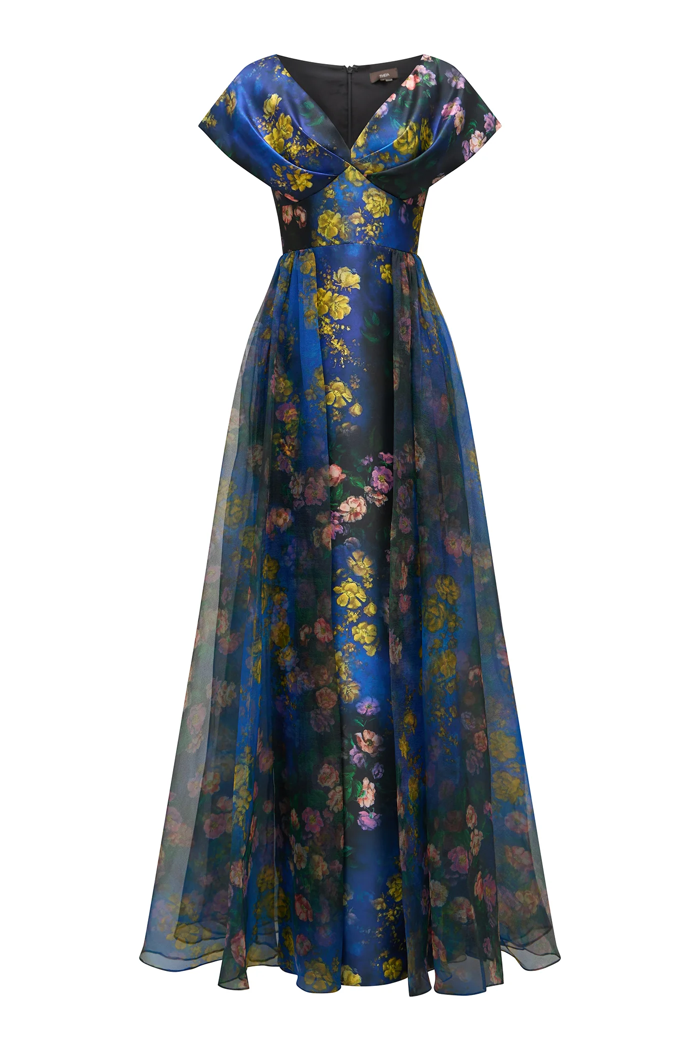 Nadia Draped V Neck Gown - Image 17