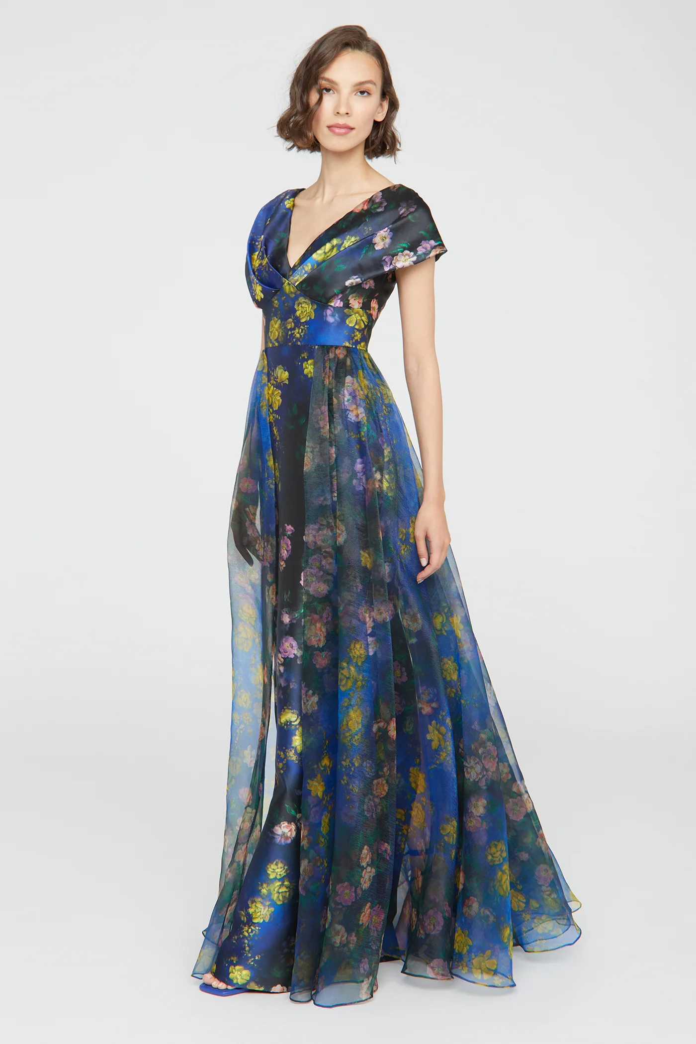 Nadia Draped V Neck Gown - Image 3