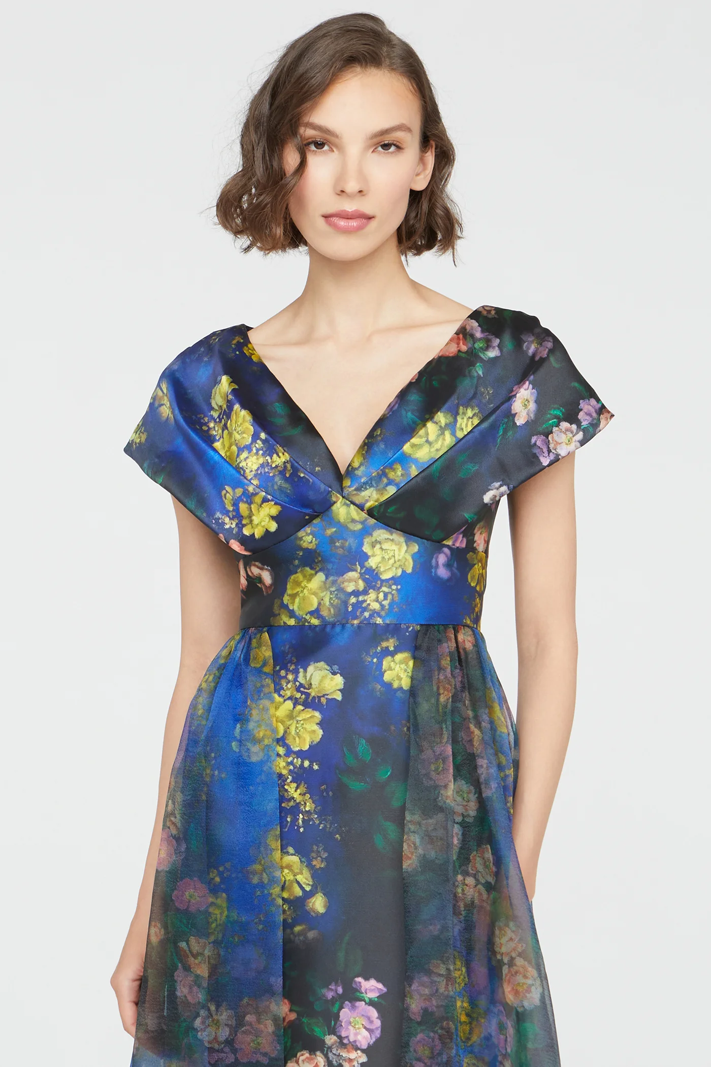 Nadia Draped V Neck Gown - Image 4