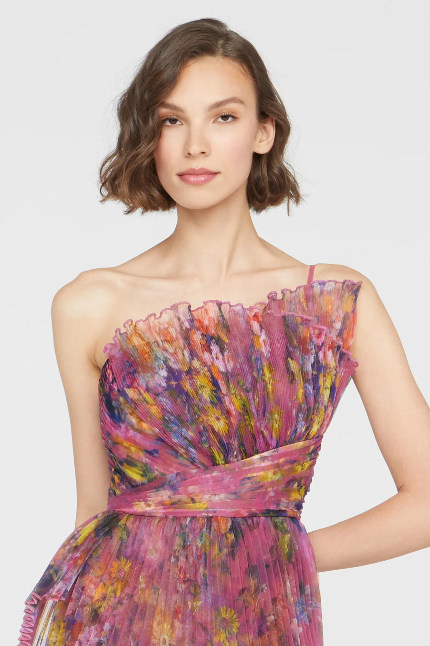 Nicolette Pleated Organza Gown - Image 4