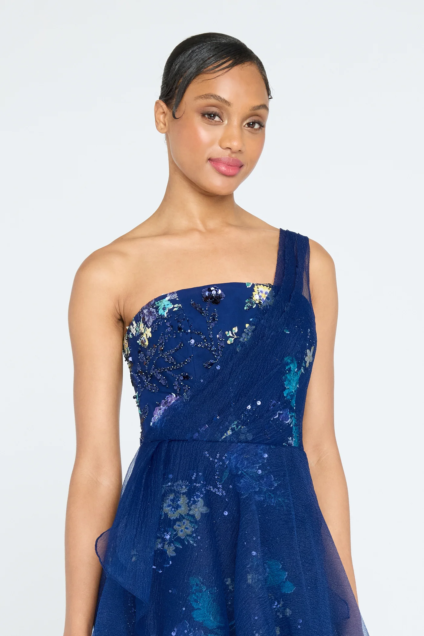 Noemi Column Gown With Overlay - Image 4
