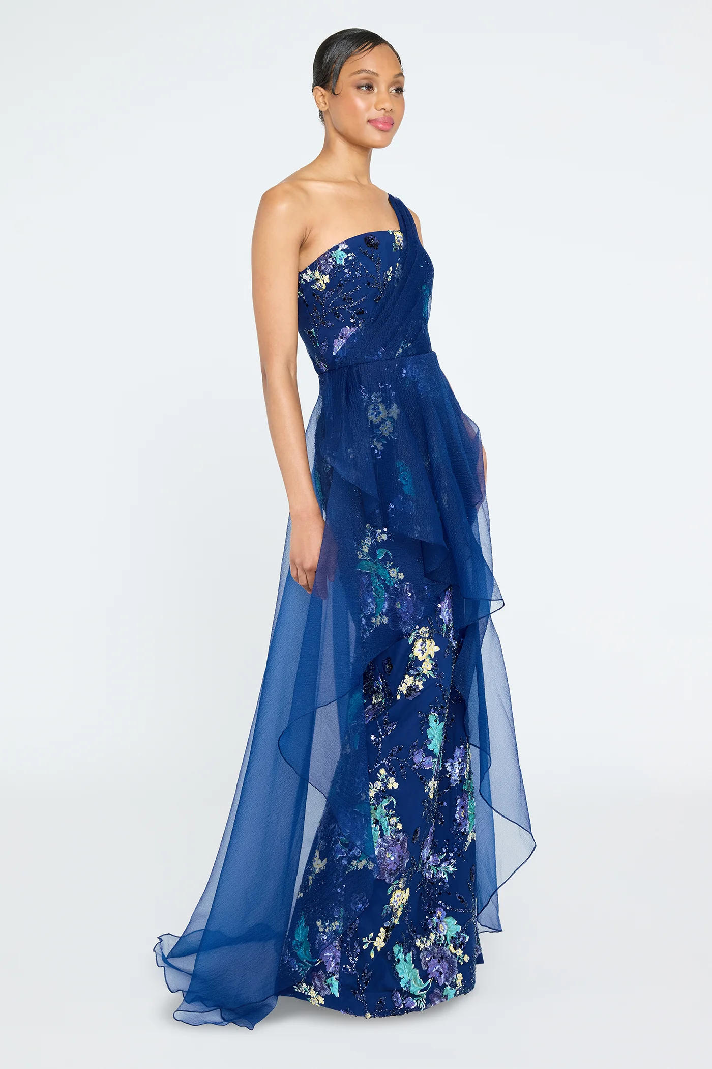 Noemi Column Gown With Overlay - Image 5