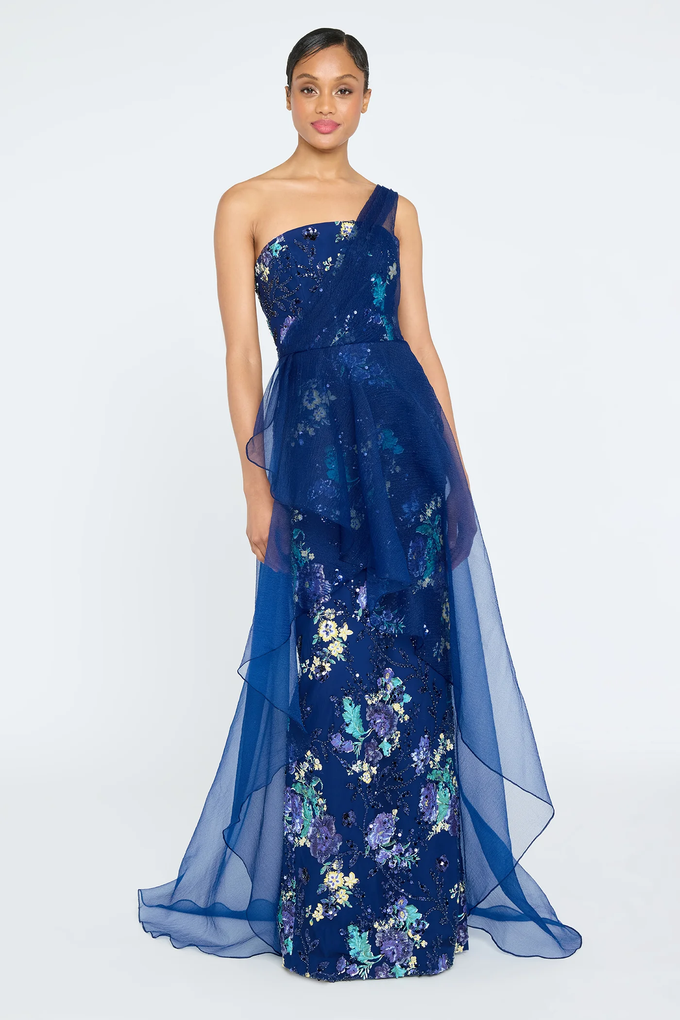 Noemi Column Gown With Overlay - Image 6
