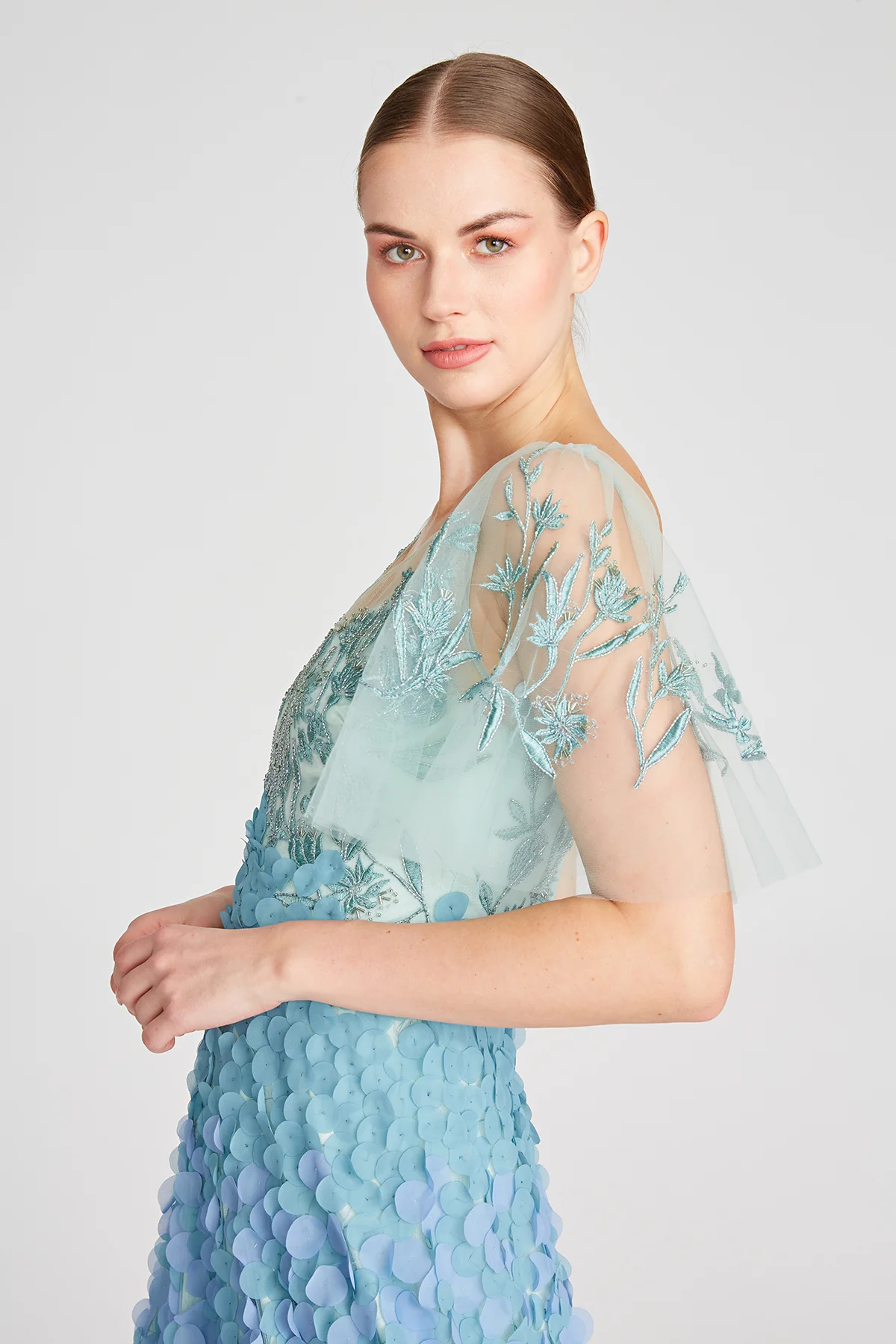 Odette Ombre Petal Dress - Image 4