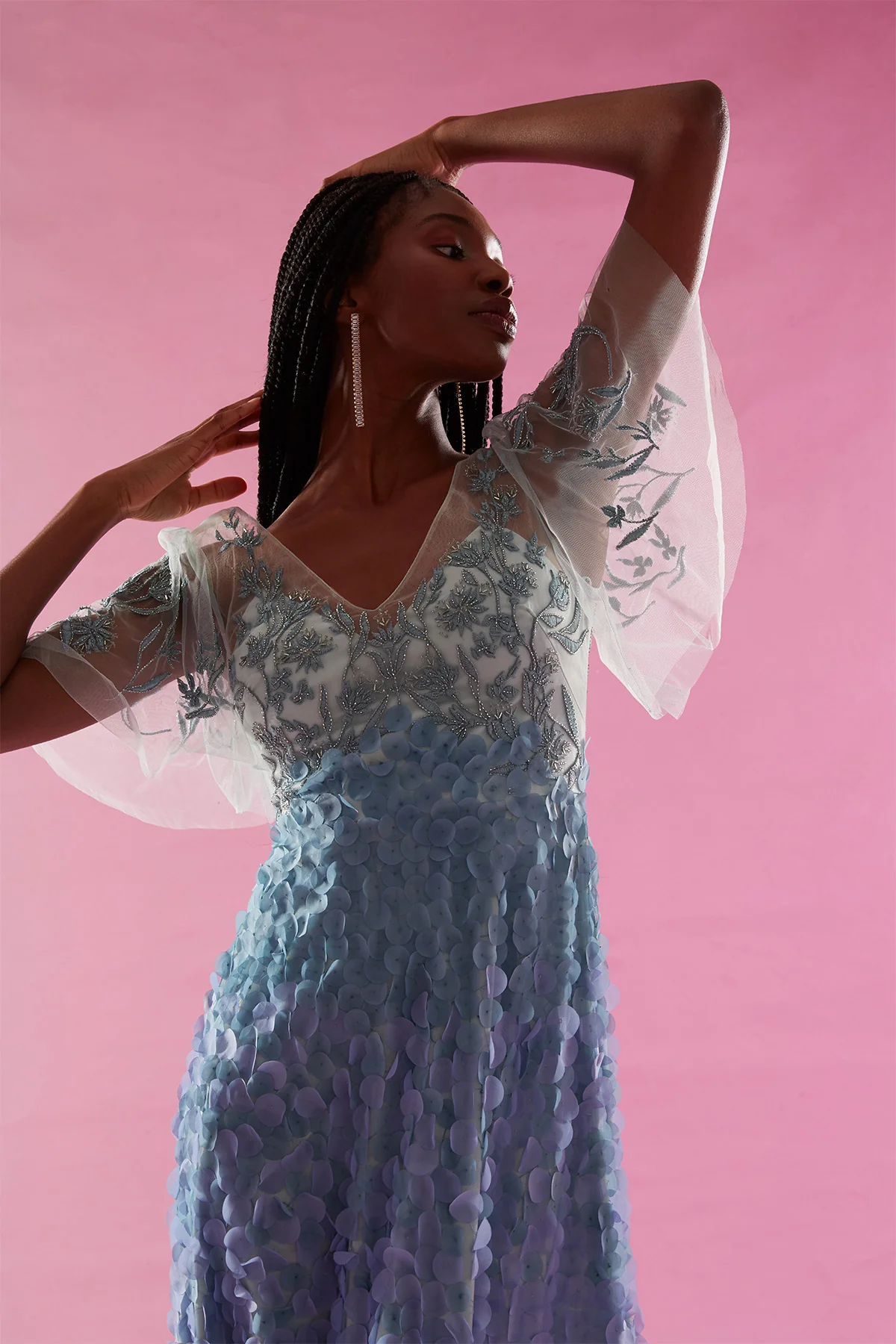 Odette Ombre Petal Dress - Image 6