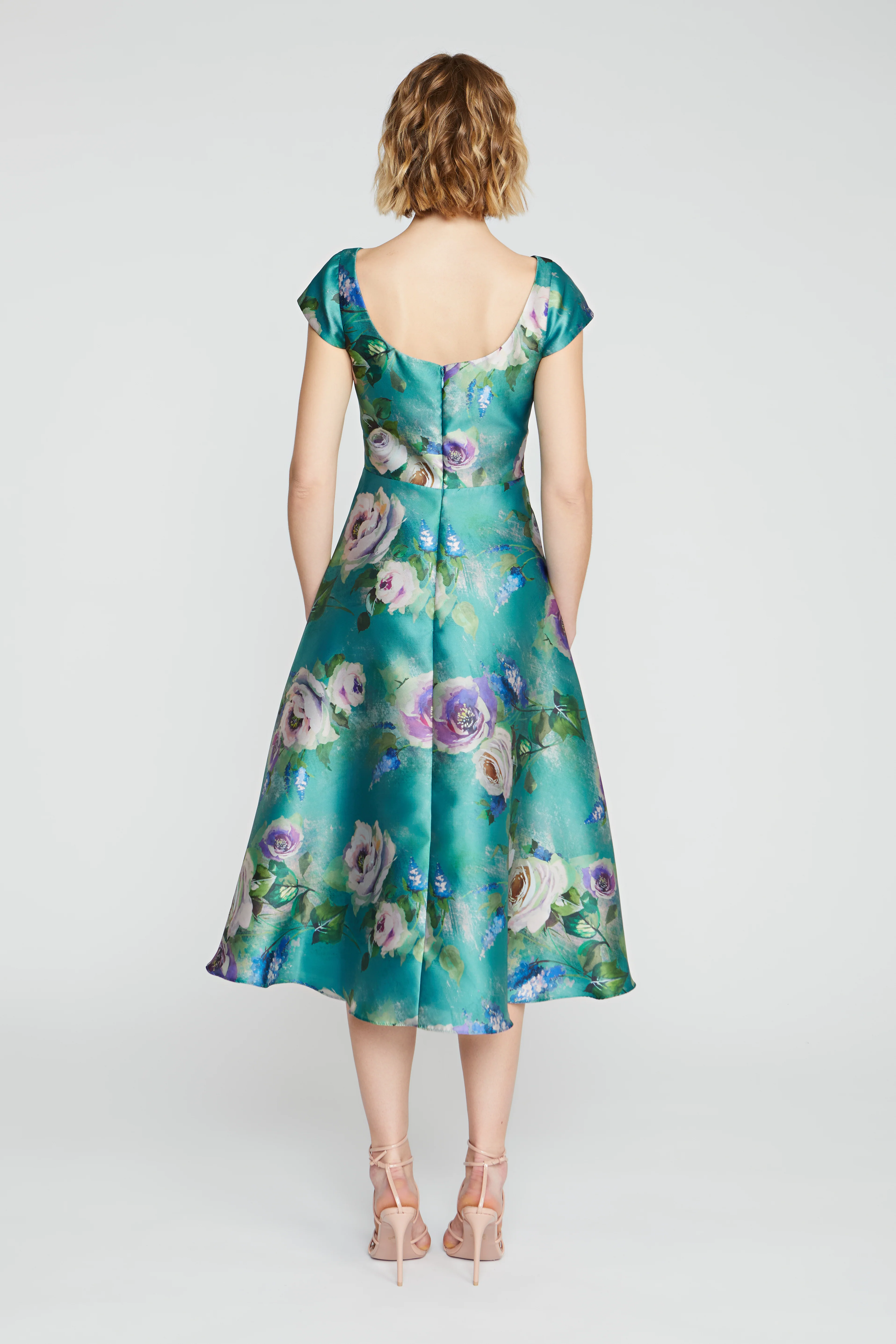Paula Mikado Tea Length Dress - Image 2