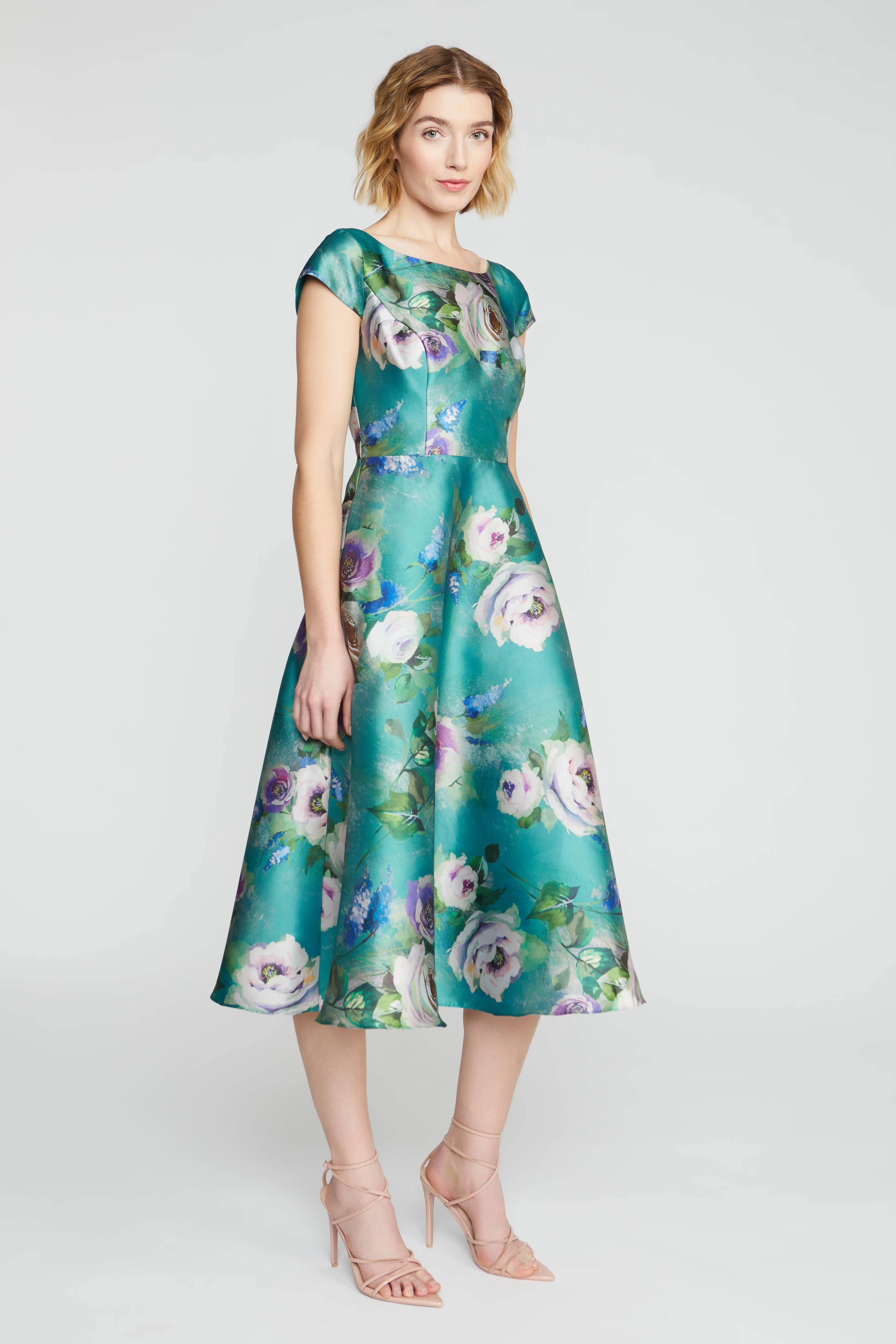 Paula Mikado Tea Length Dress - Image 4