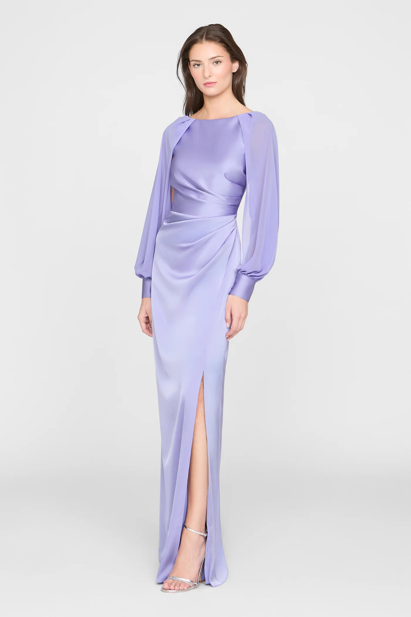 Penelope Satin Column Dress - Image 3