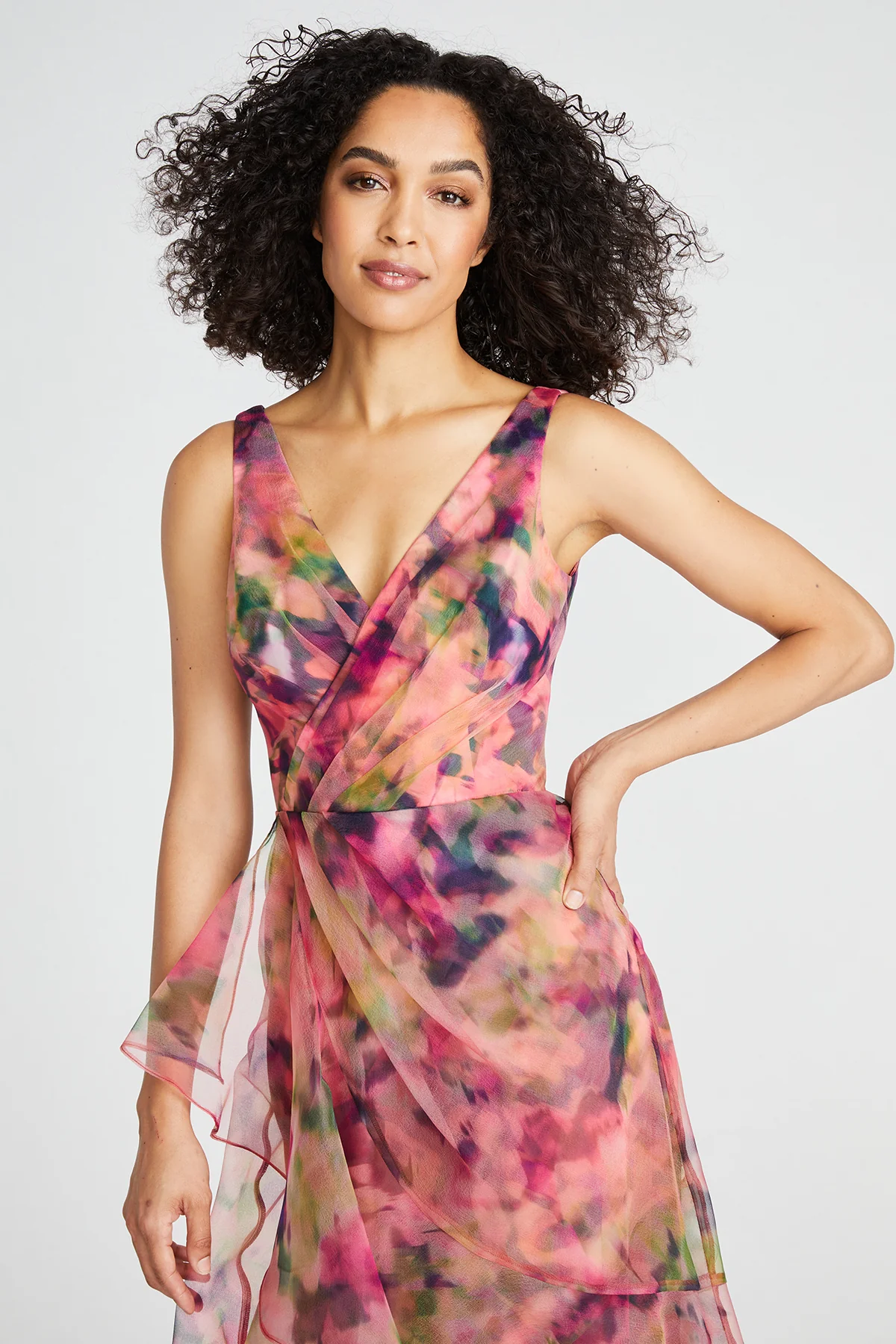 Raisa Organza V Neck Gown - Image 4