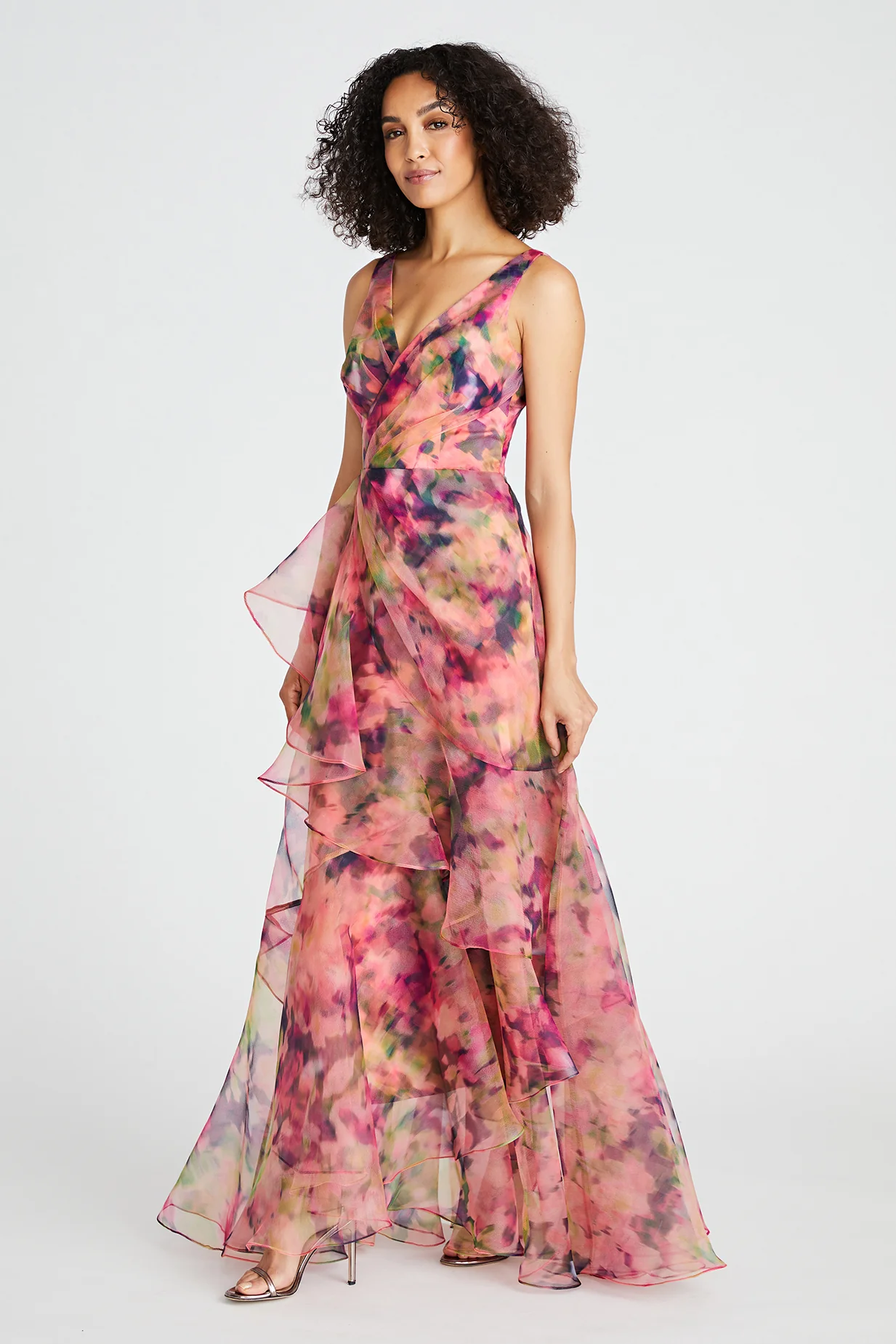 Raisa Organza V Neck Gown - Image 5