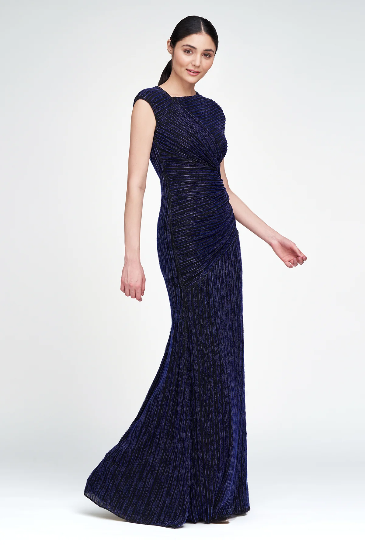 Raya Asymmetric Draped Gown - Image 4