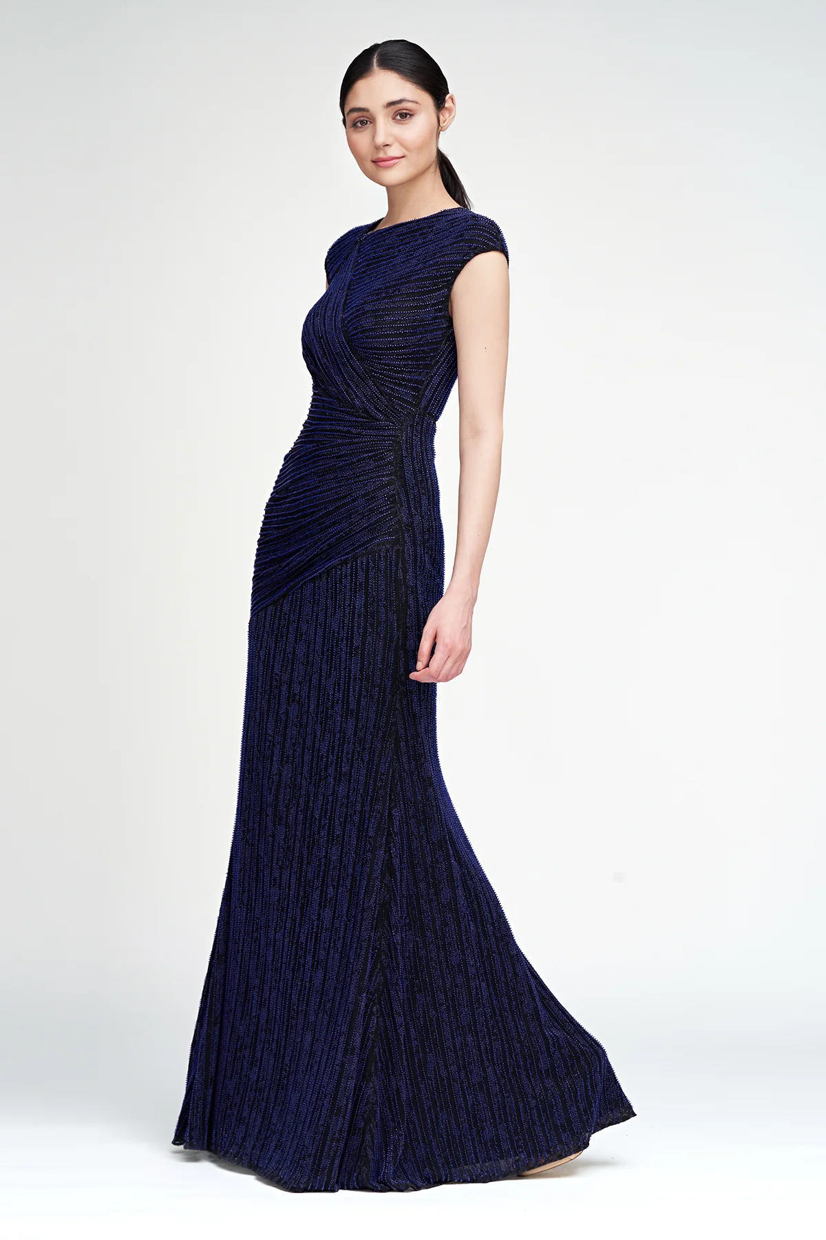 Raya Asymmetric Draped Gown - Image 5