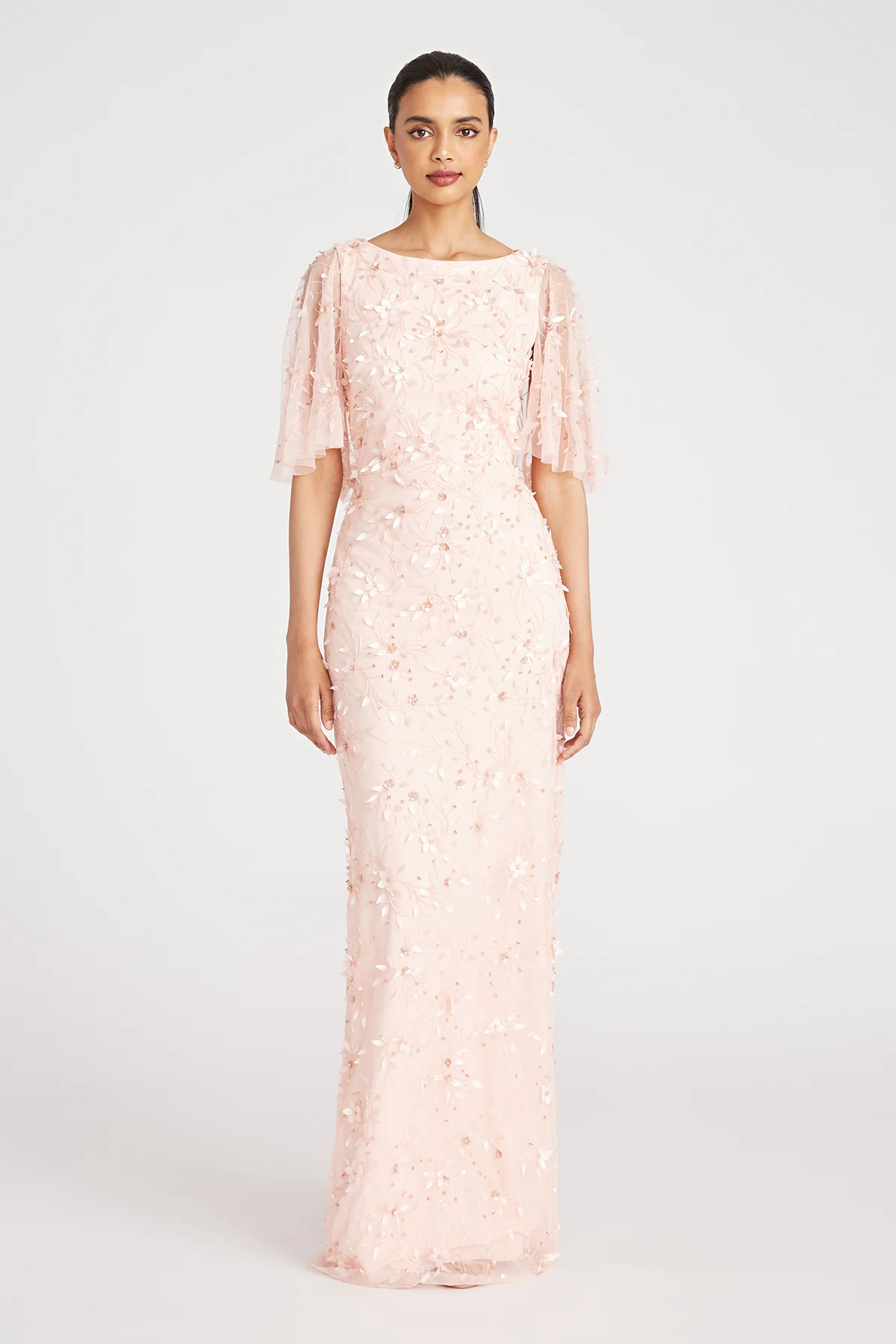 Romina Beaded Petal Gown