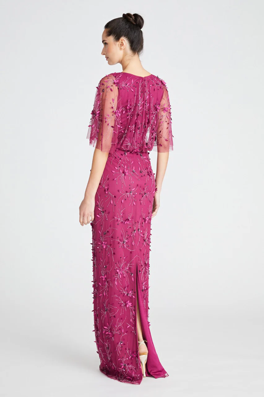 Romina Beaded Petal Gown - Image 2
