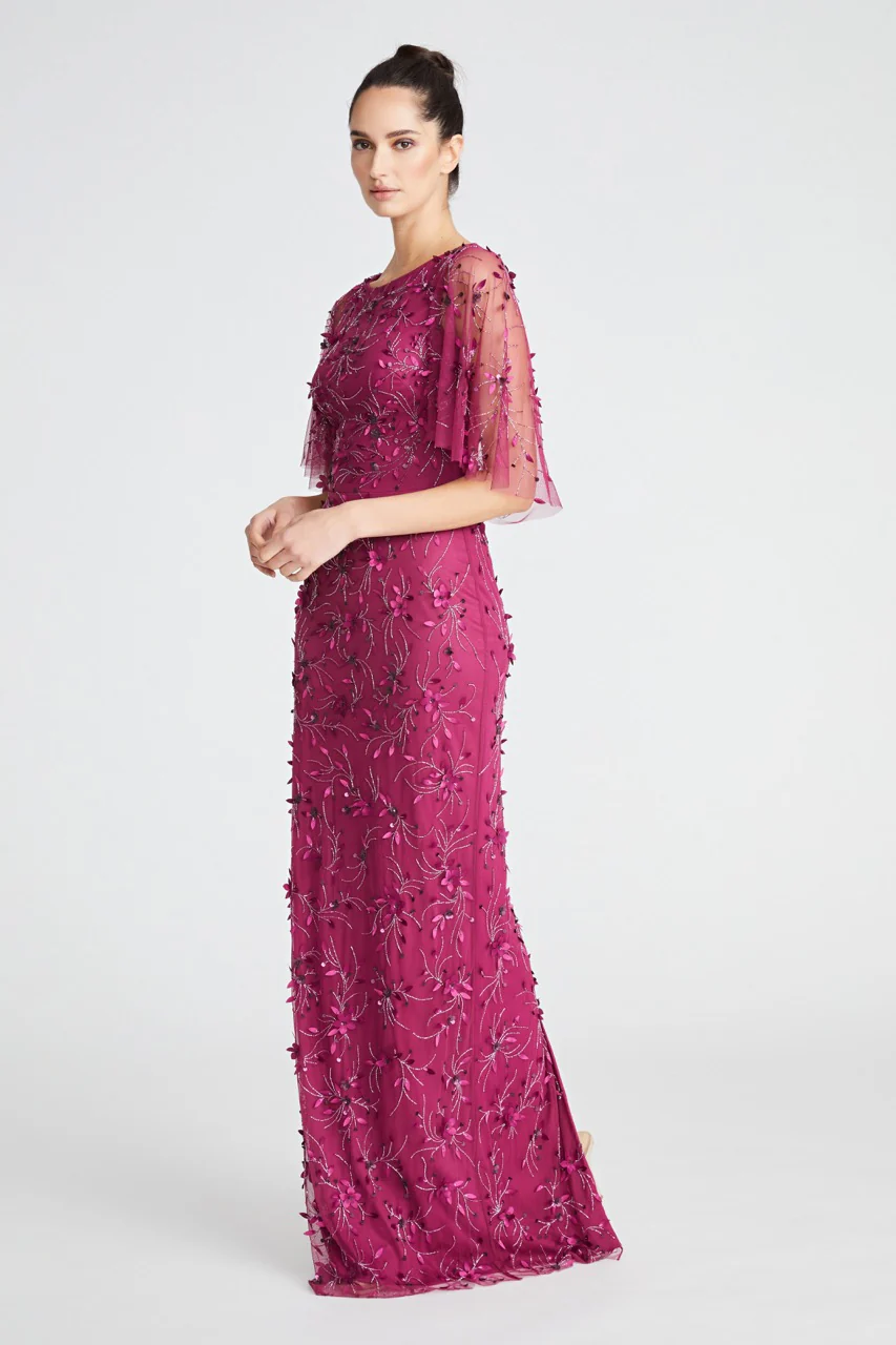 Romina Beaded Petal Gown - Image 3