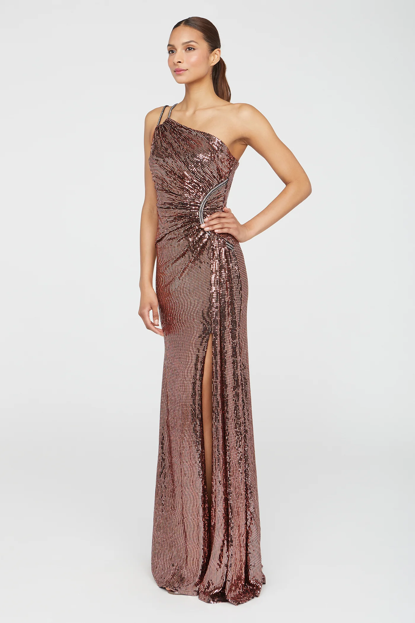 Roxanne One Shoulder Gown - Image 7