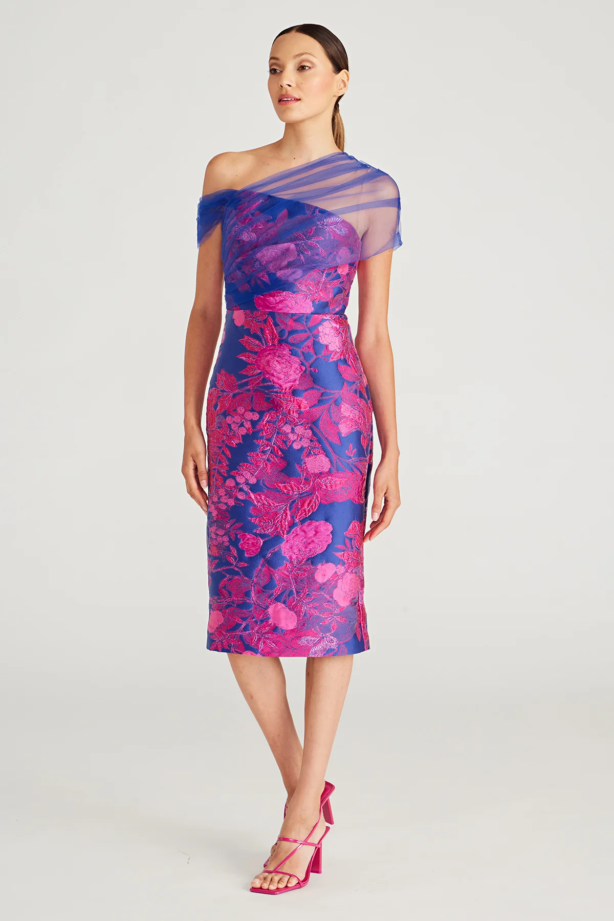 Ruth Draped Shawl Midi Dress - Image 3