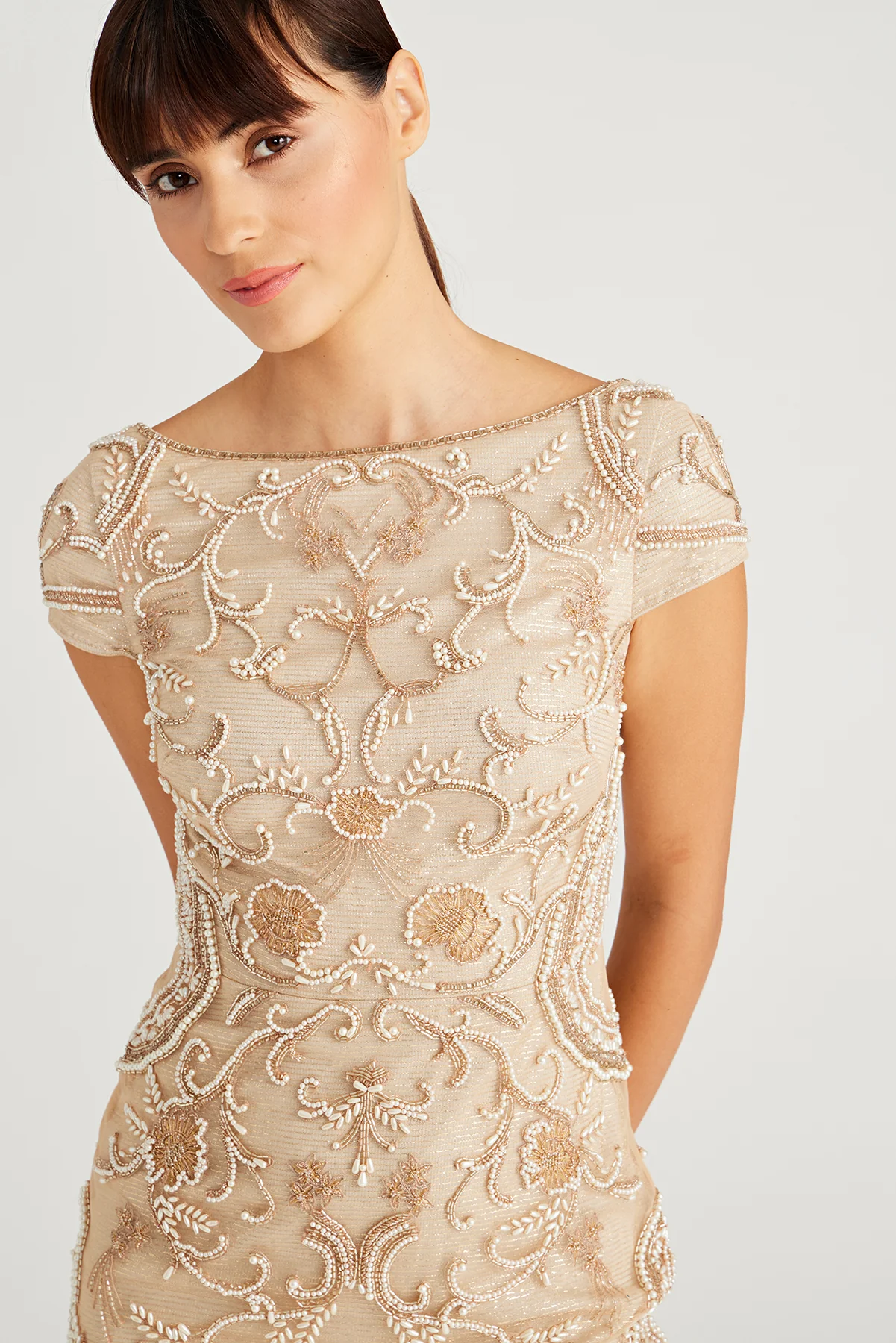 Silvia Bateau Beaded Dress - Image 3