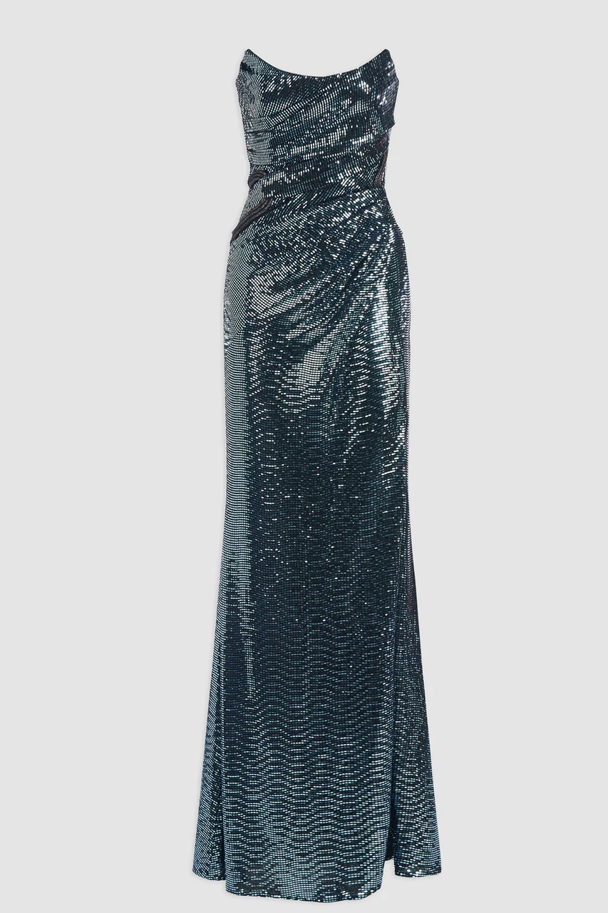 Skye Draped Strapless Gown - Image 6