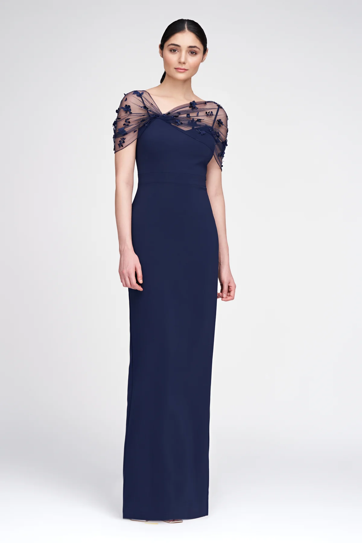 Sophia Beaded Shawl Gown